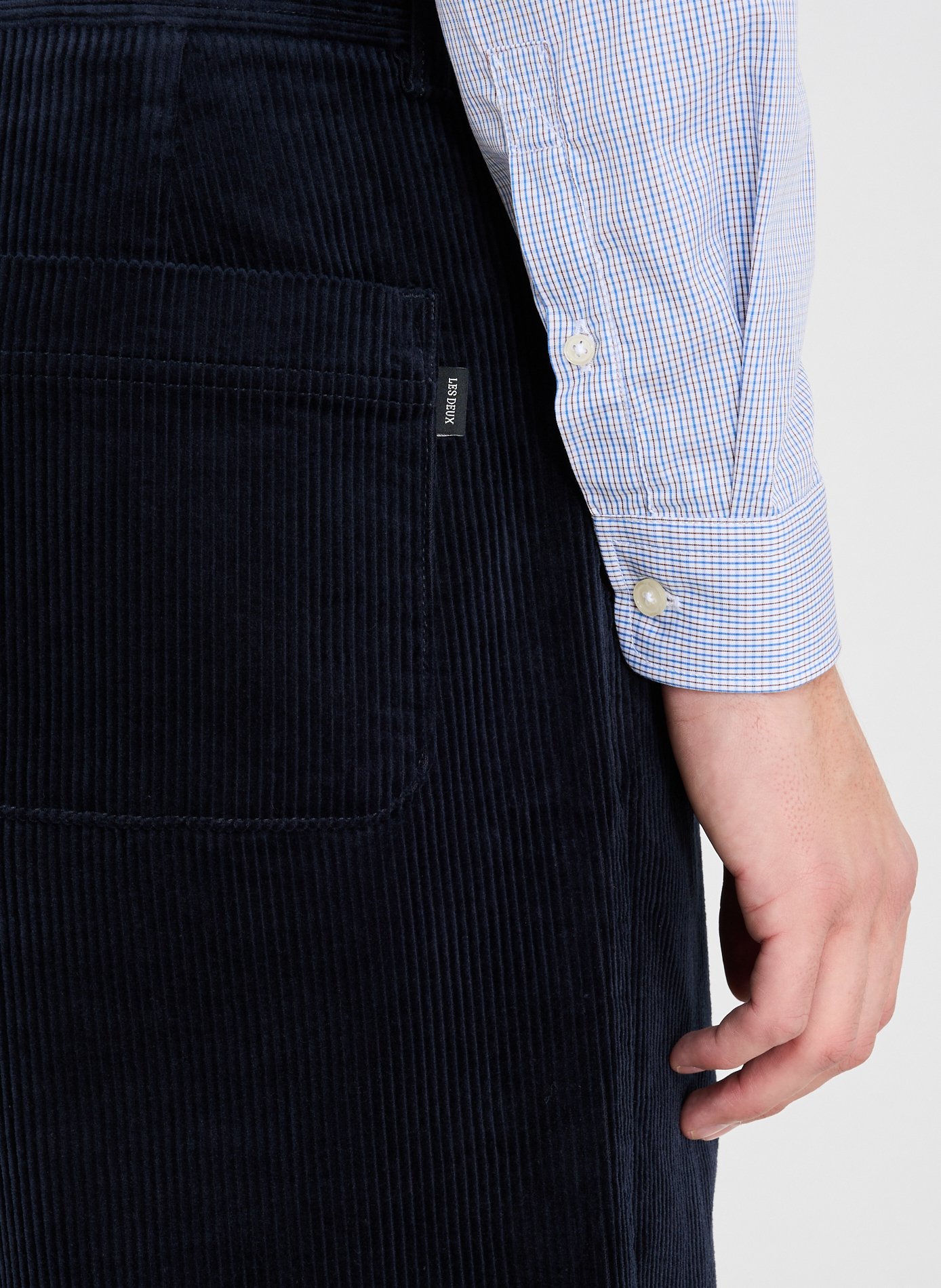 Pantalon droit en coton LES DEUX Bleu