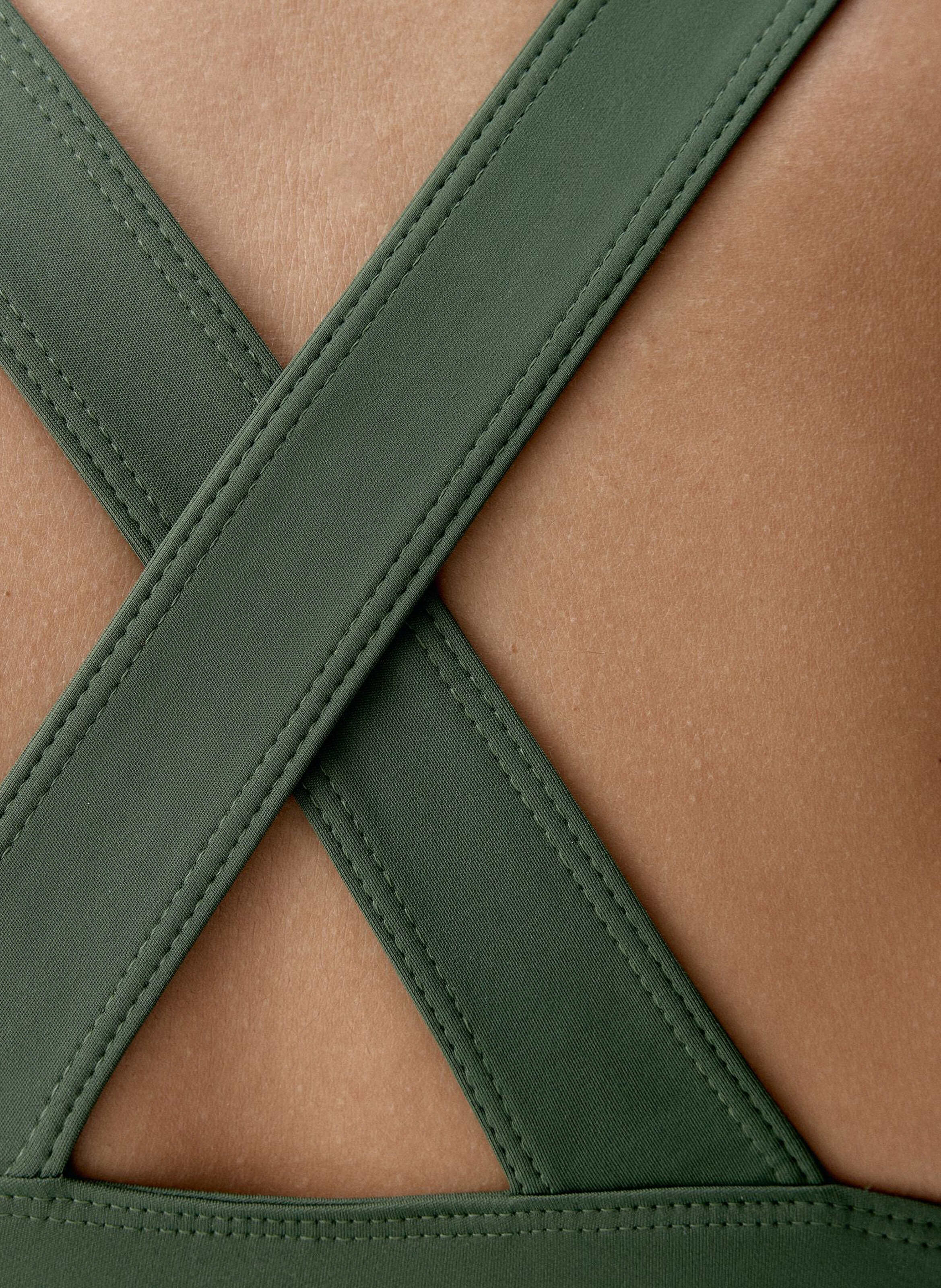 Brassière de sport performance fixation moyenne umay BORN LIVING YOGA Kaki