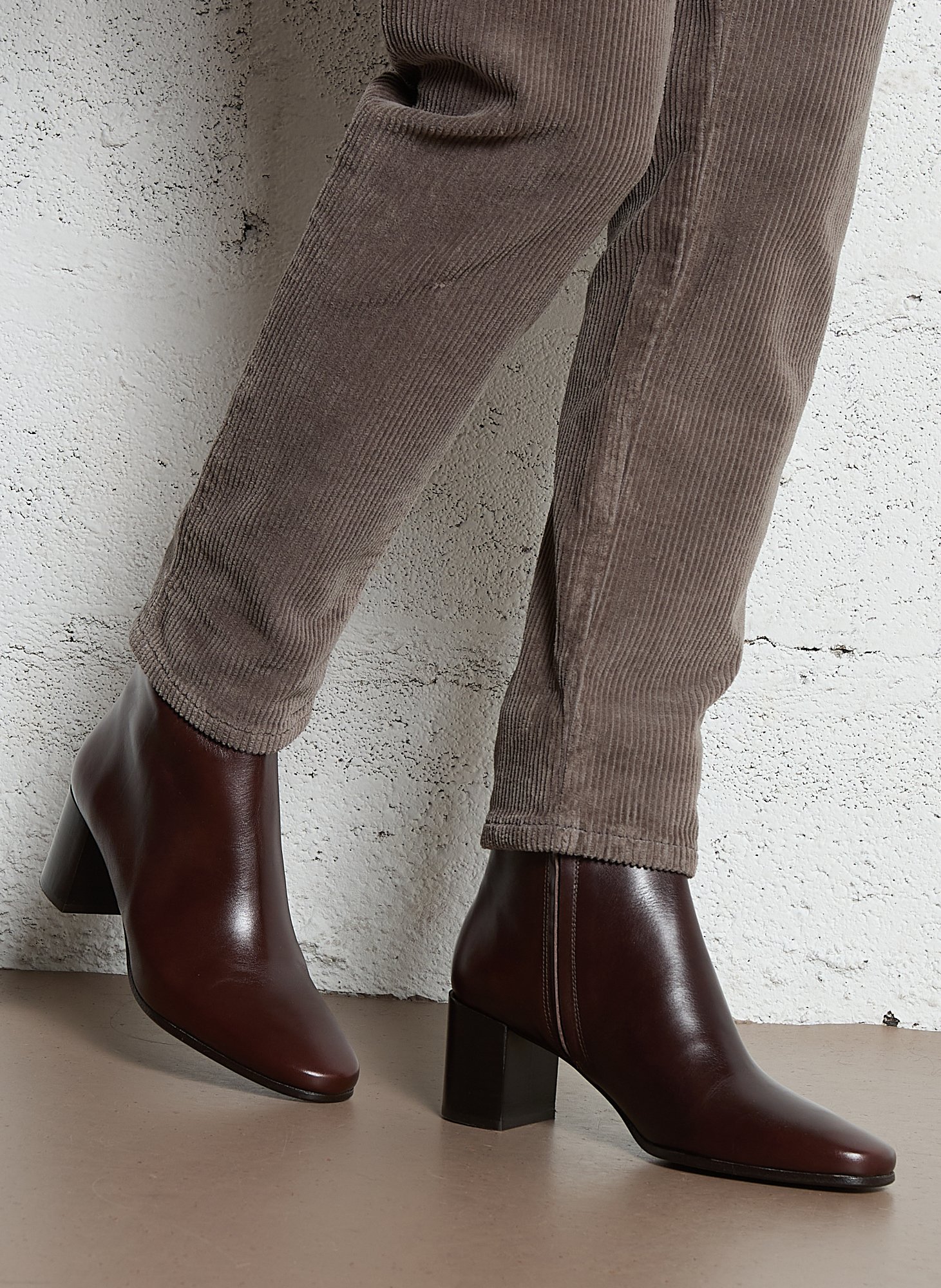 Bottines en cuir n°546 RIVECOUR Marron
