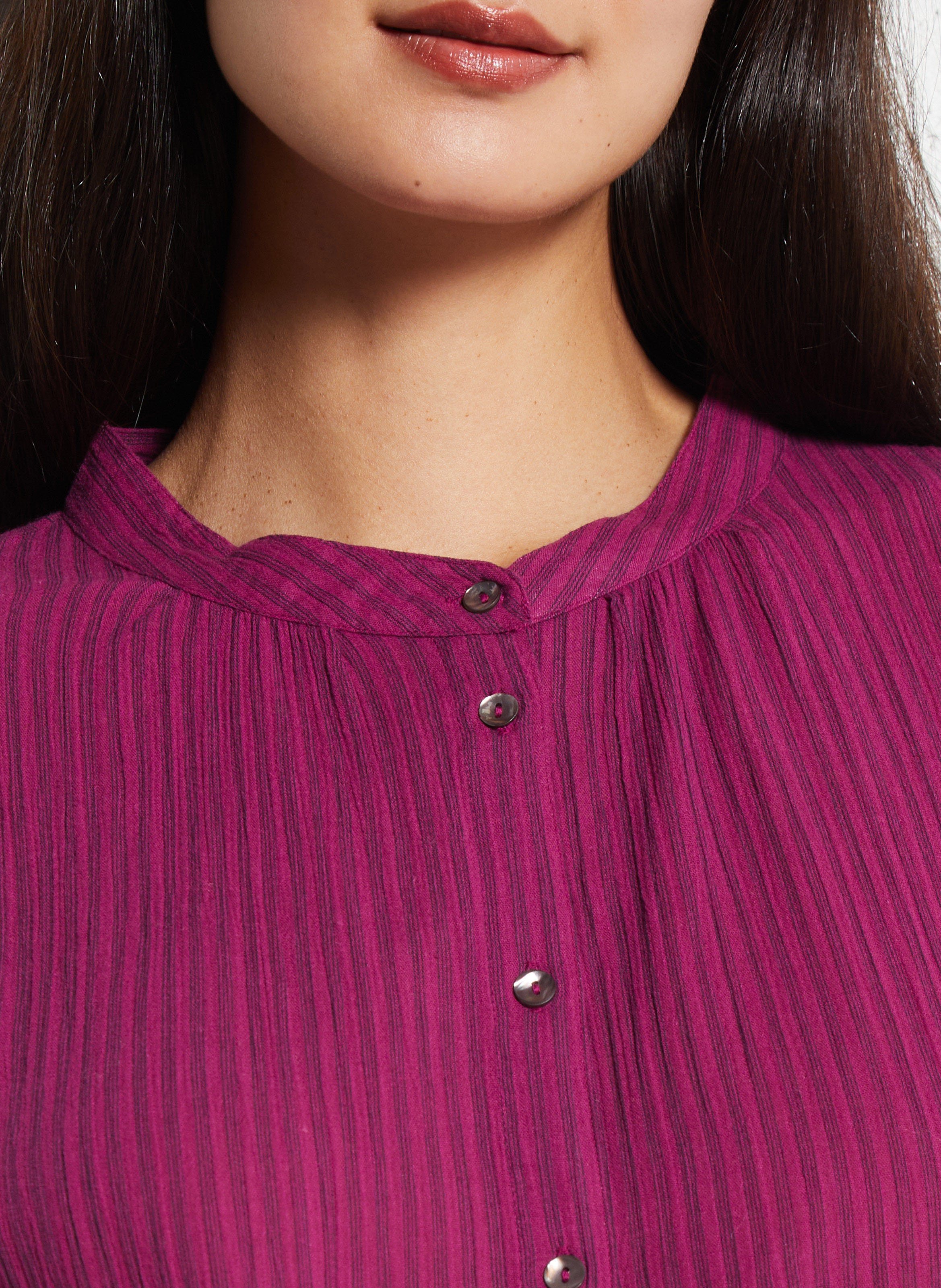 Chemise ample col mao en coton sigrid MAISON 123 Violet