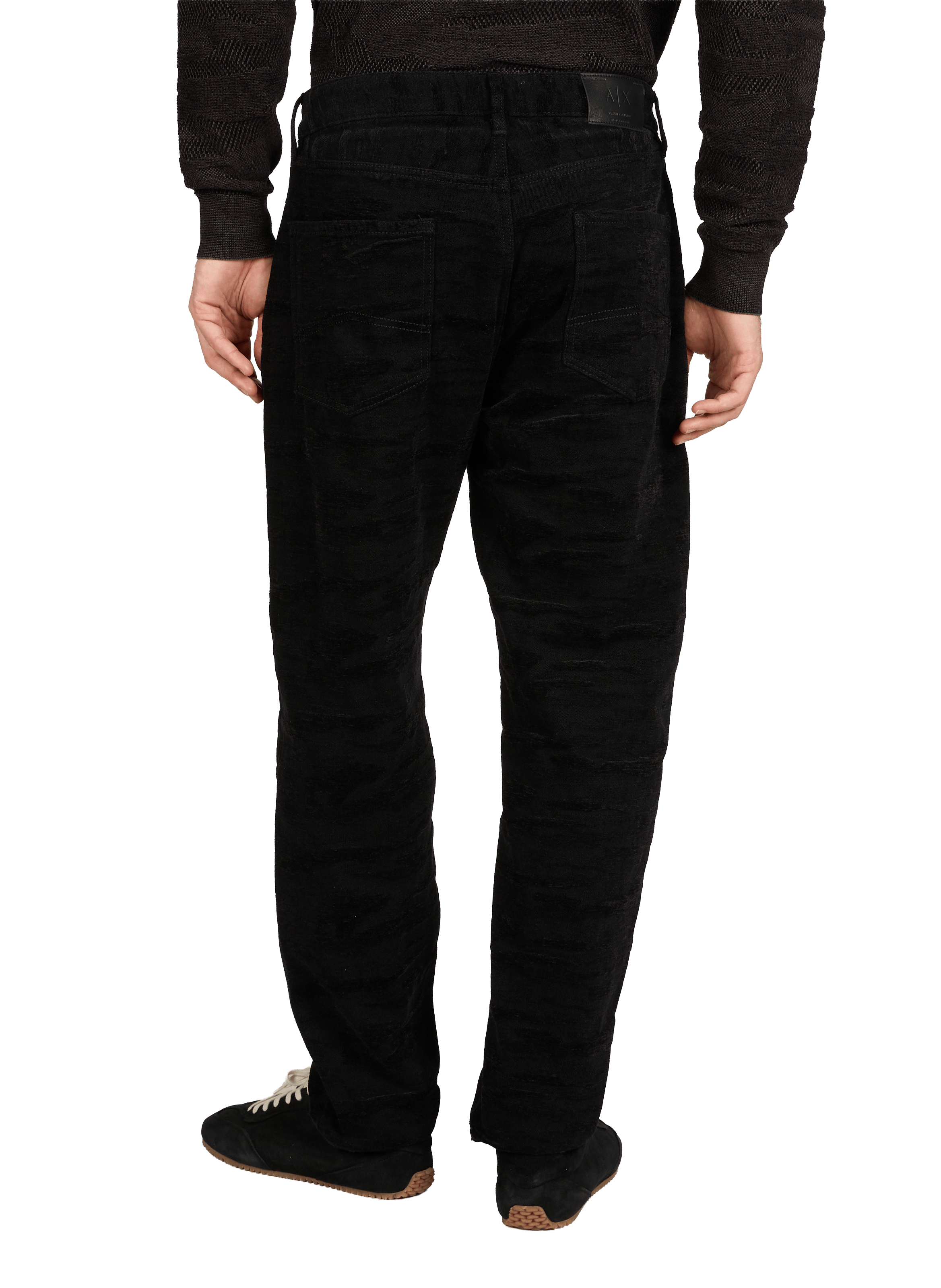 Jean velours en coton mélangé ARMANI EXCHANGE Noir