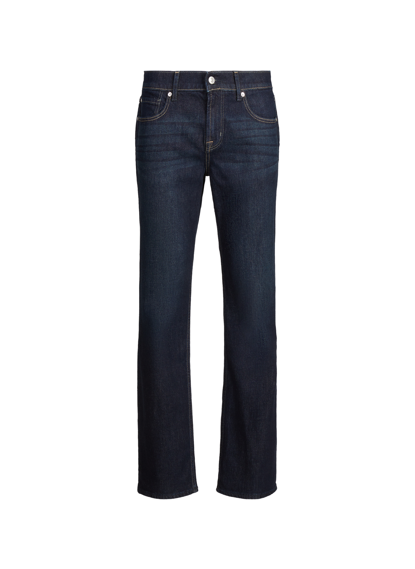 Straight-cut cotton-blend jeans 7 FOR ALL MANKIND Blue