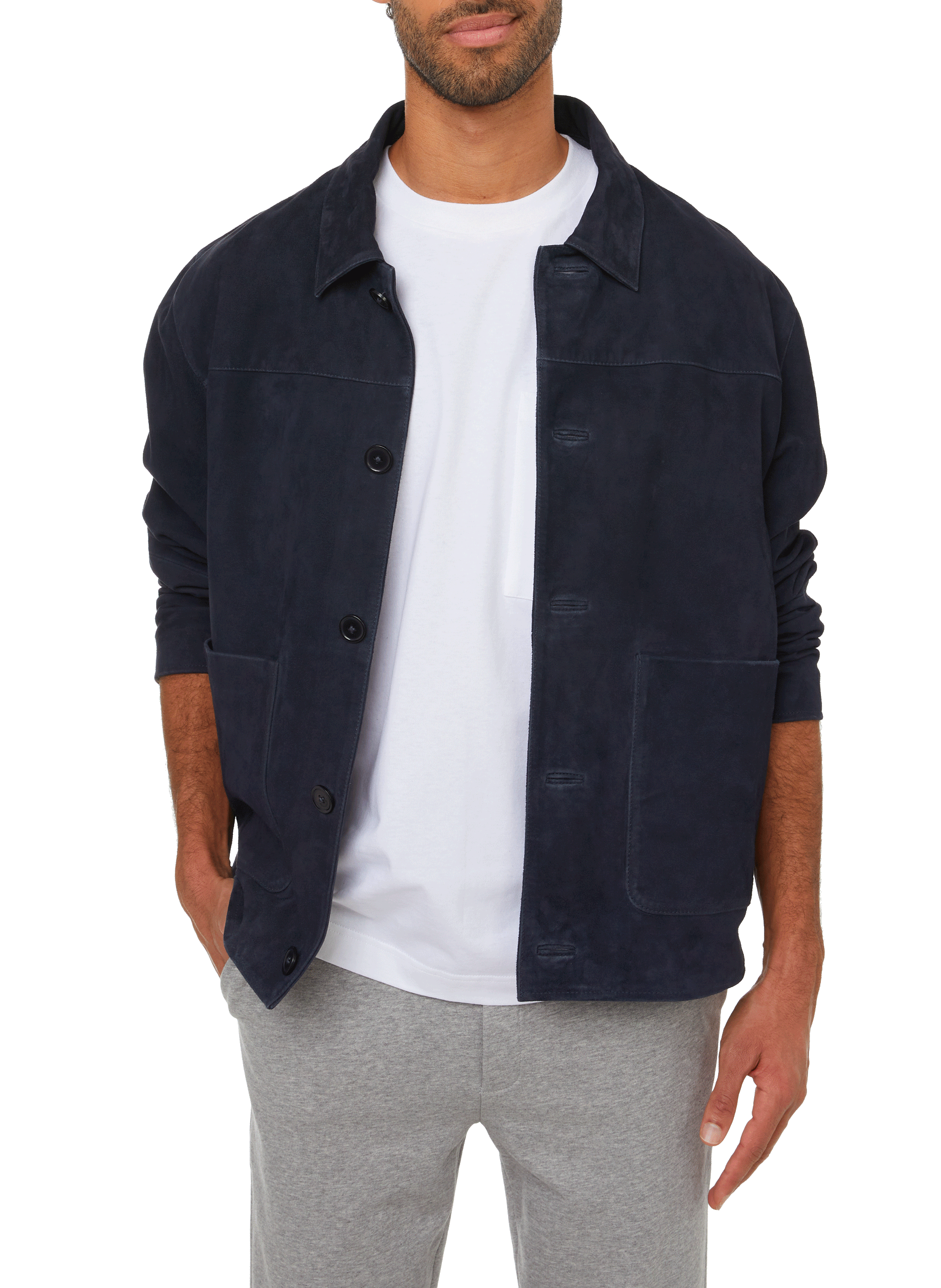 Suede jacket SAISON 1865 Blue