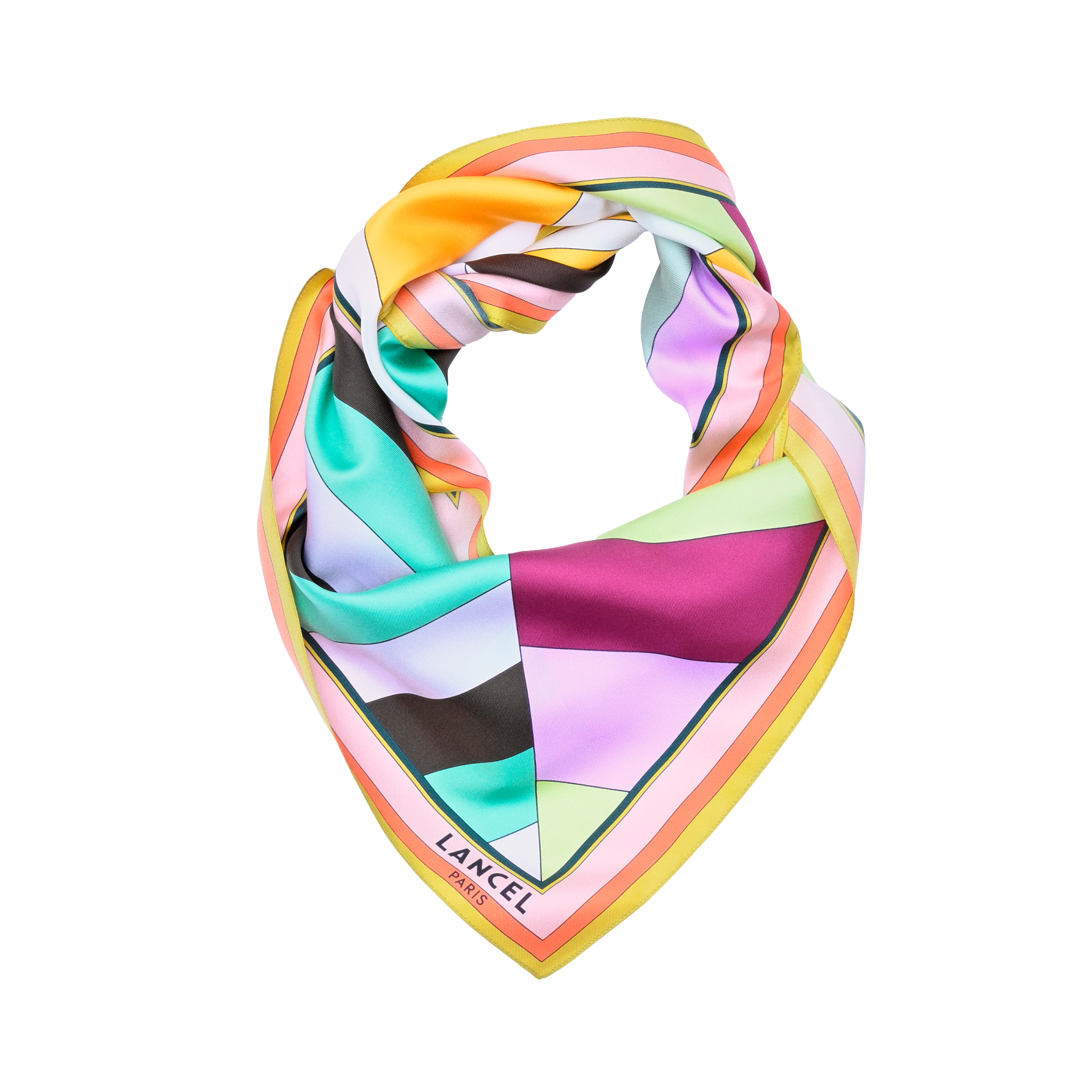 Silk triangle parasol pattern by lancel LANCEL Multicolour