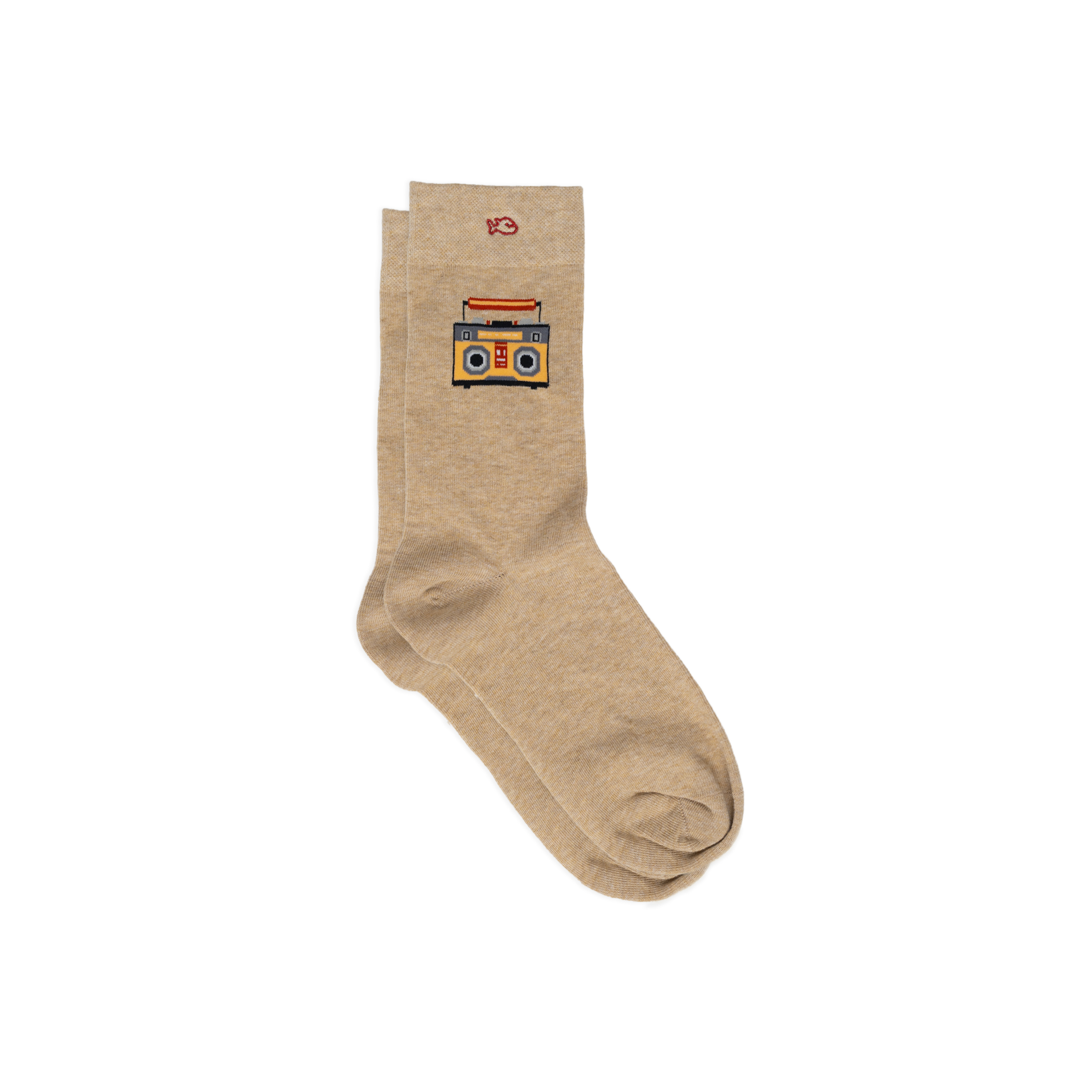 Chaussettes en coton peigné à motifs BILLYBELT Beige