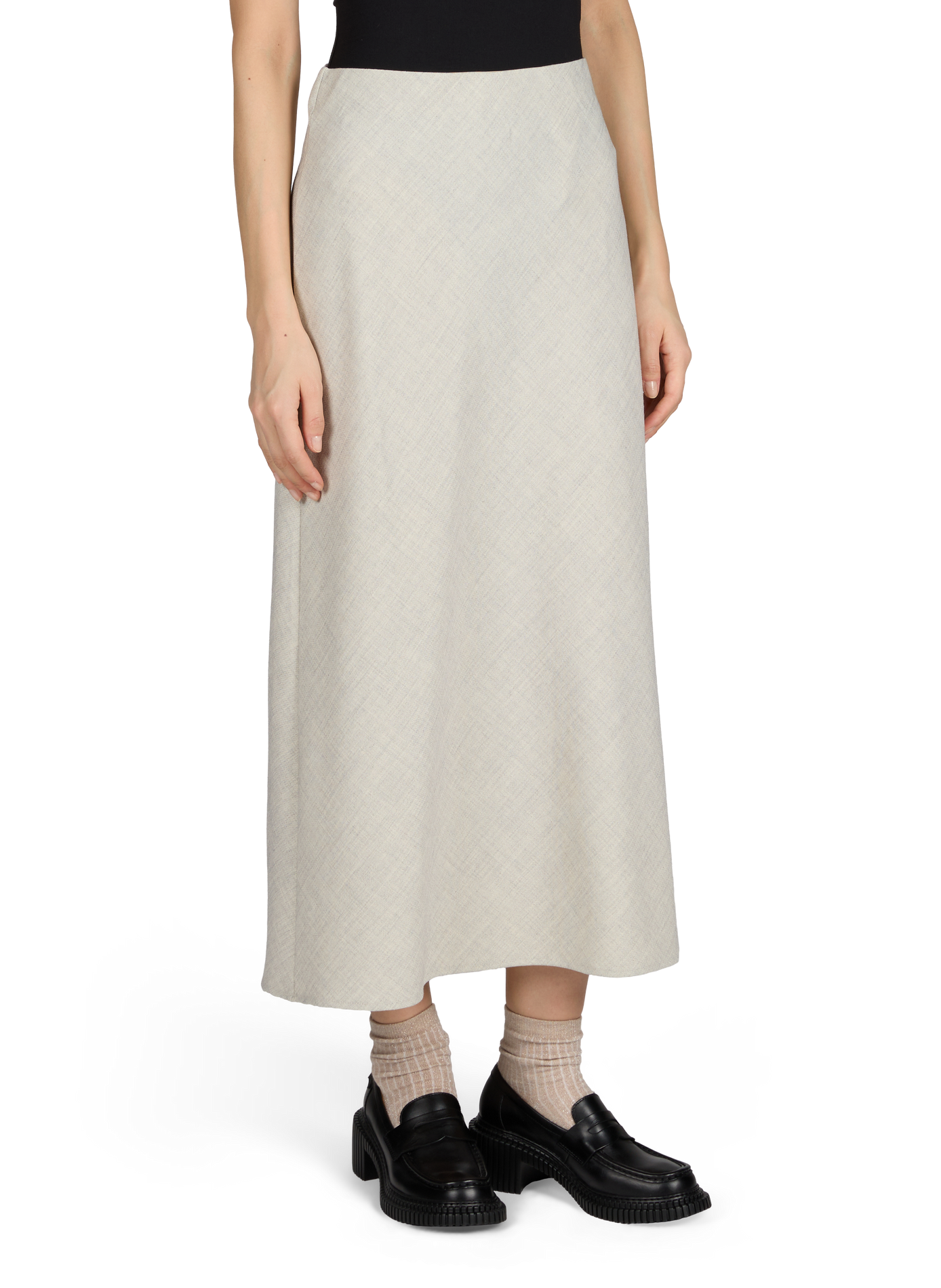 Jupe longue sirène élastiquée OBJECT Gris