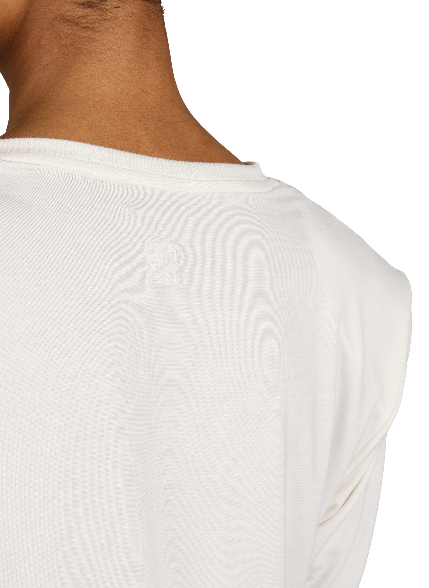 T-shirt uni noué à l'avant MAGDA BUTRYM Beige