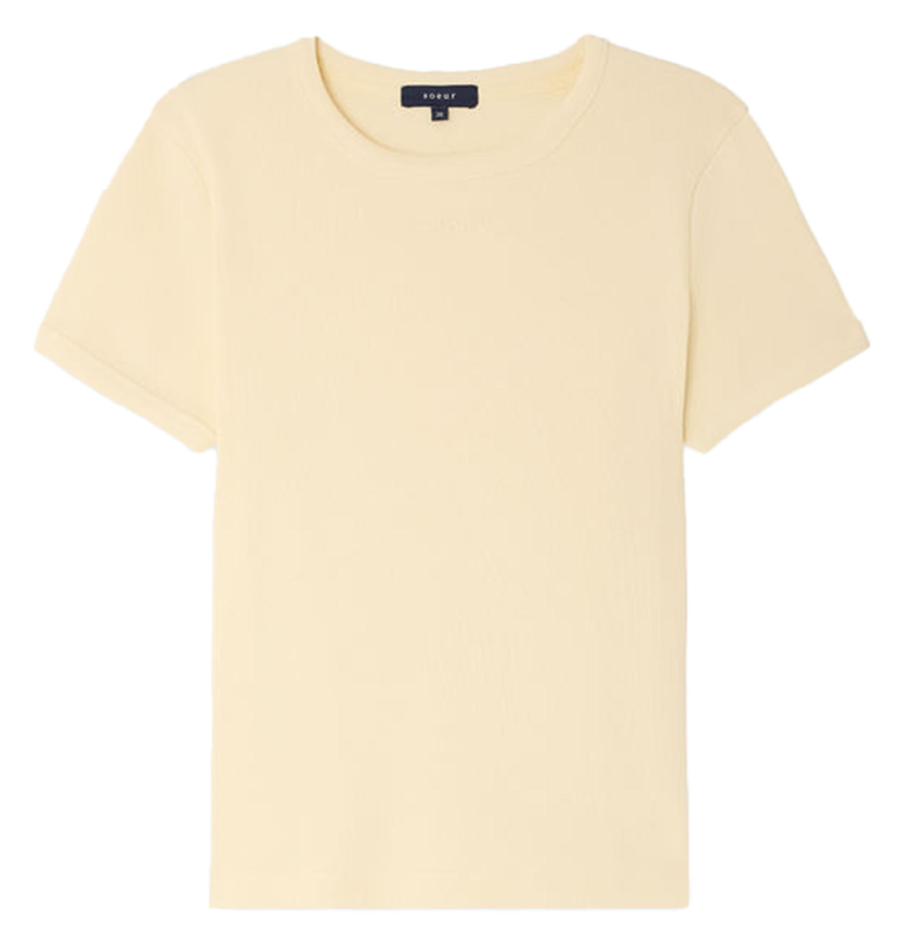 Tee-shirt droit col rond en coton bio aristide SOEUR Jaune