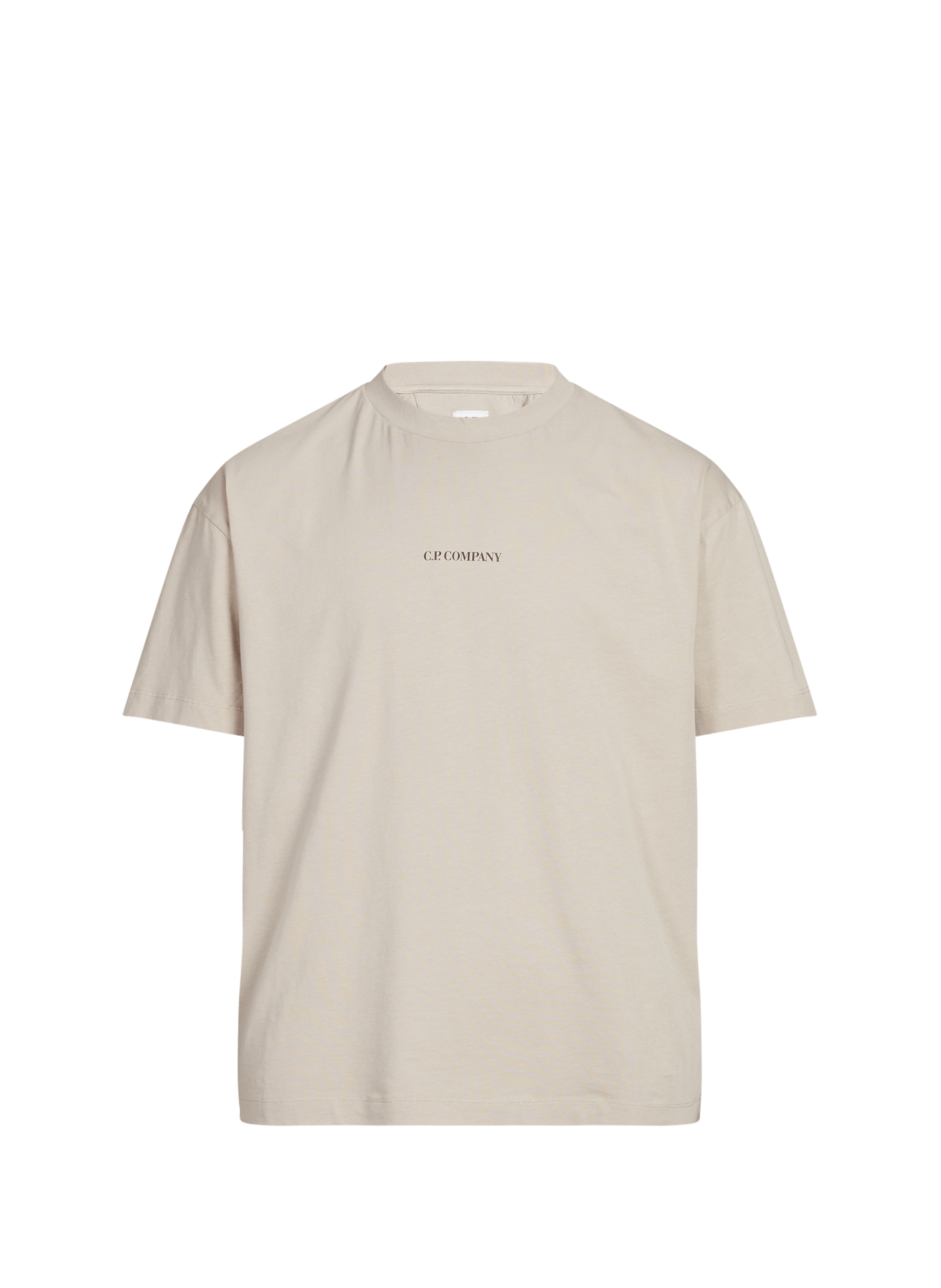 Cotton Logo T-shirt CP COMPANY Beige