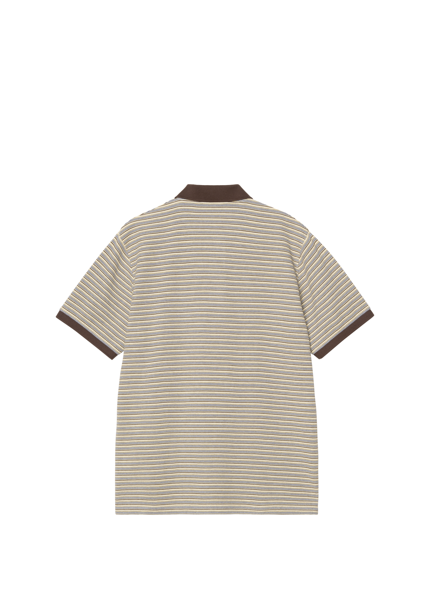 Short-sleeved striped cotton polo CARHARTT WIP Brown