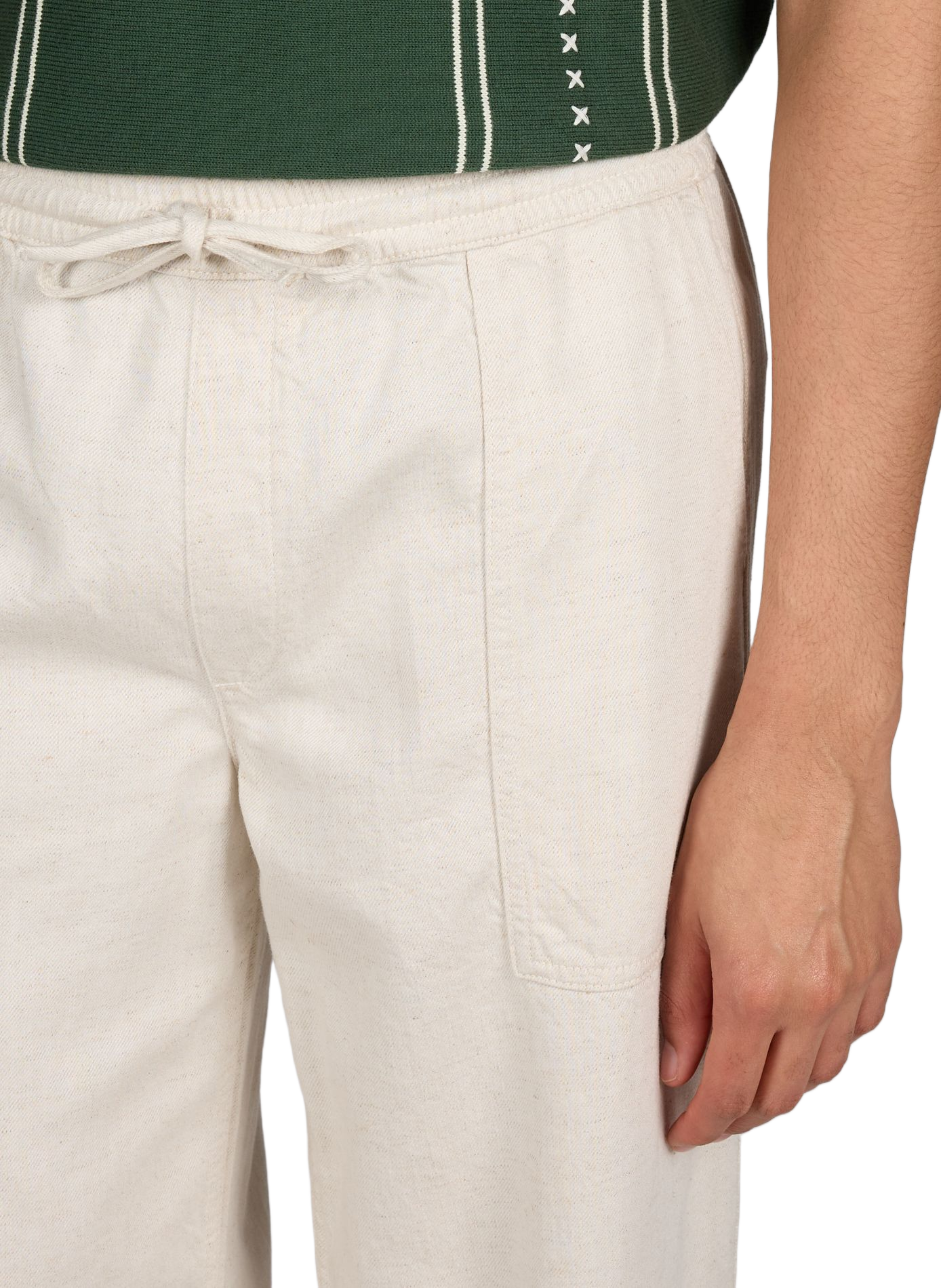 Pantalon en lyocell et lin MAISON LABICHE Beige