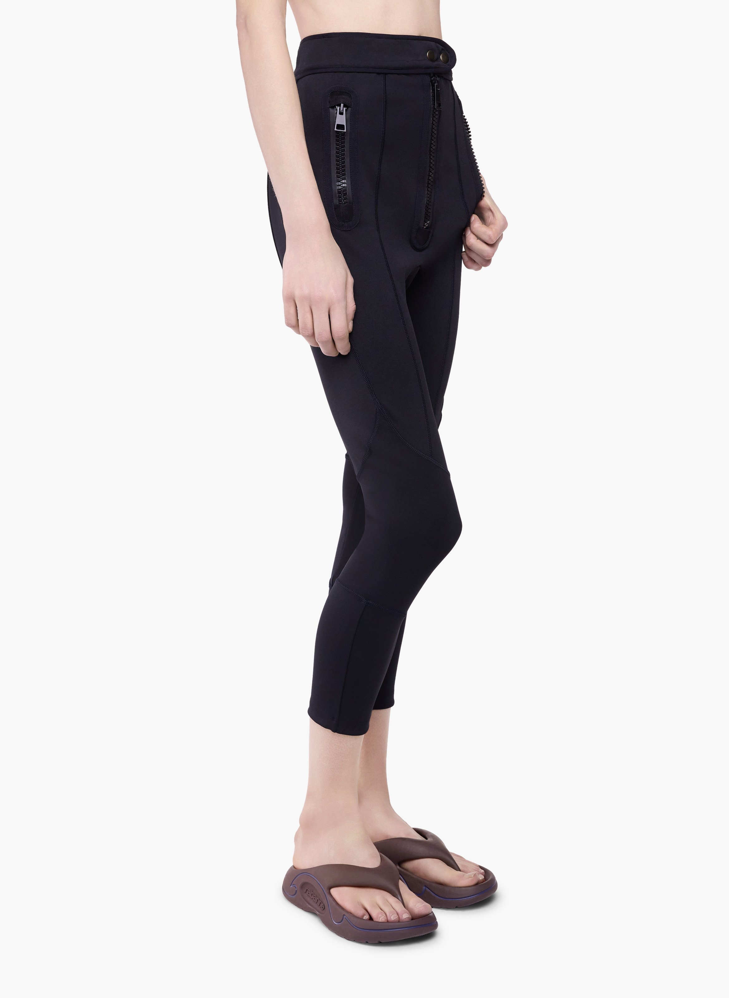 Pantalon capri en néoprène RABANNE Noir