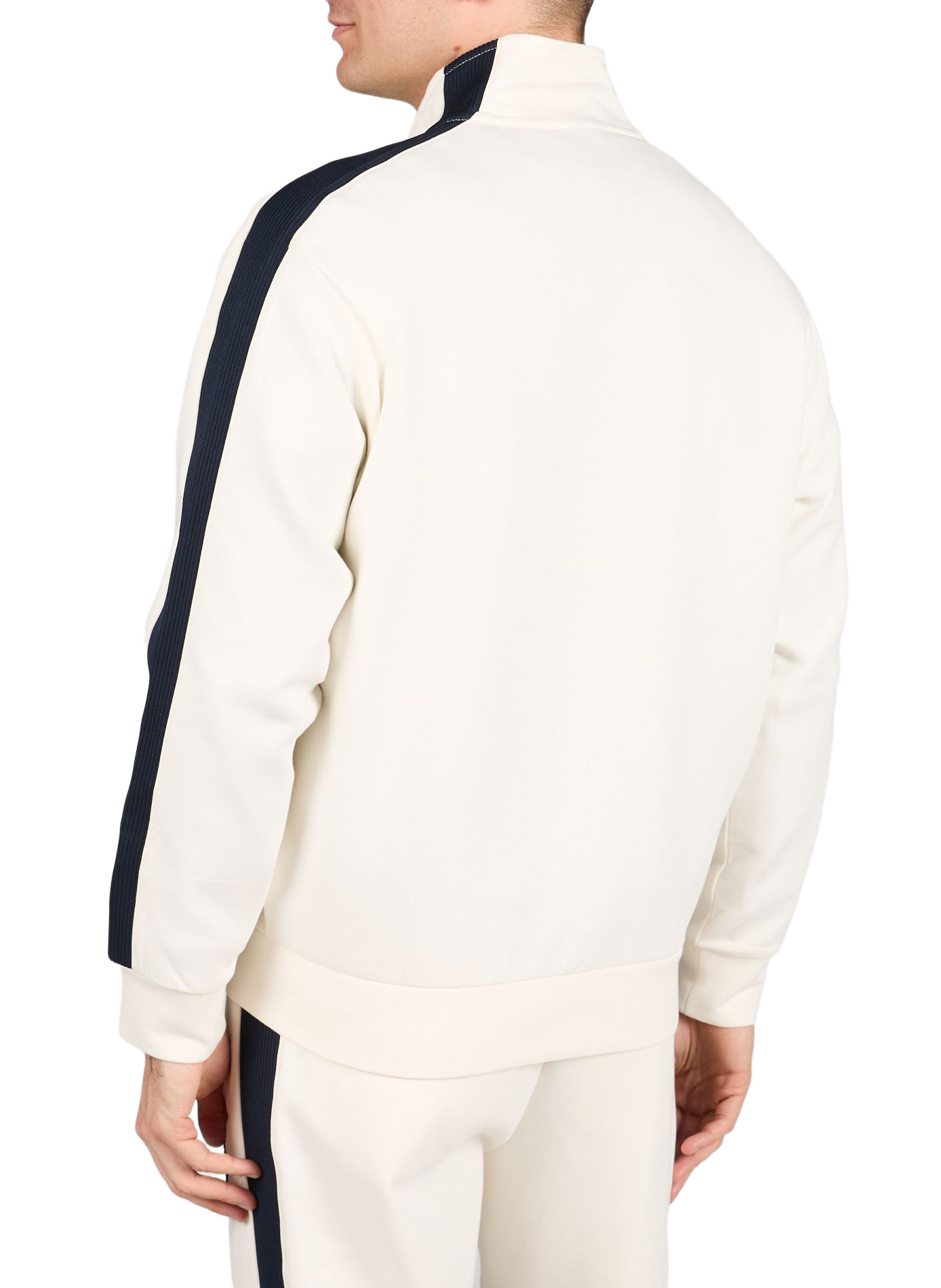 Zippered high-neck sweatshirt in blended cotton. ARMANI EXCHANGE Beige