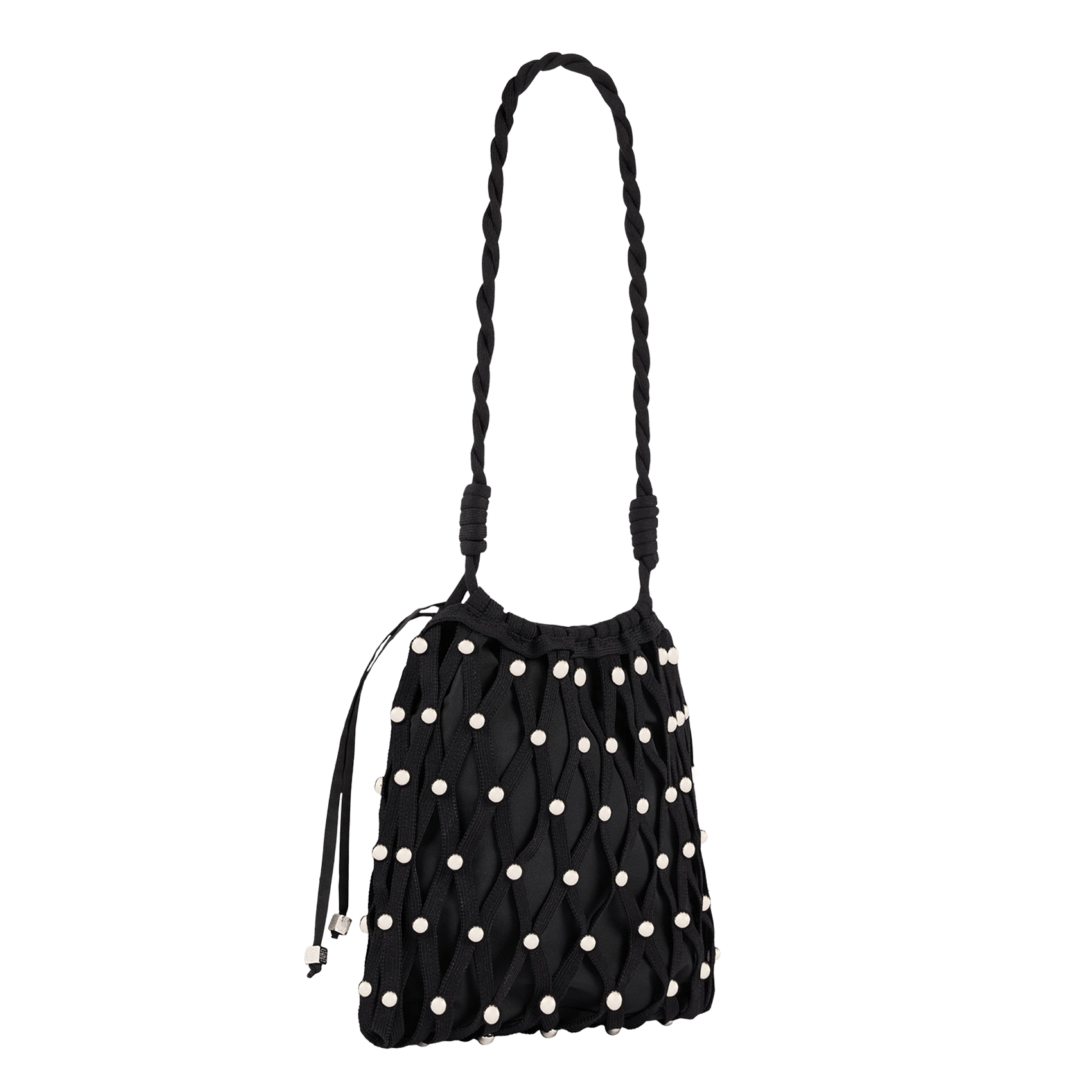 Sac porté épaule en maille SANDRO Noir