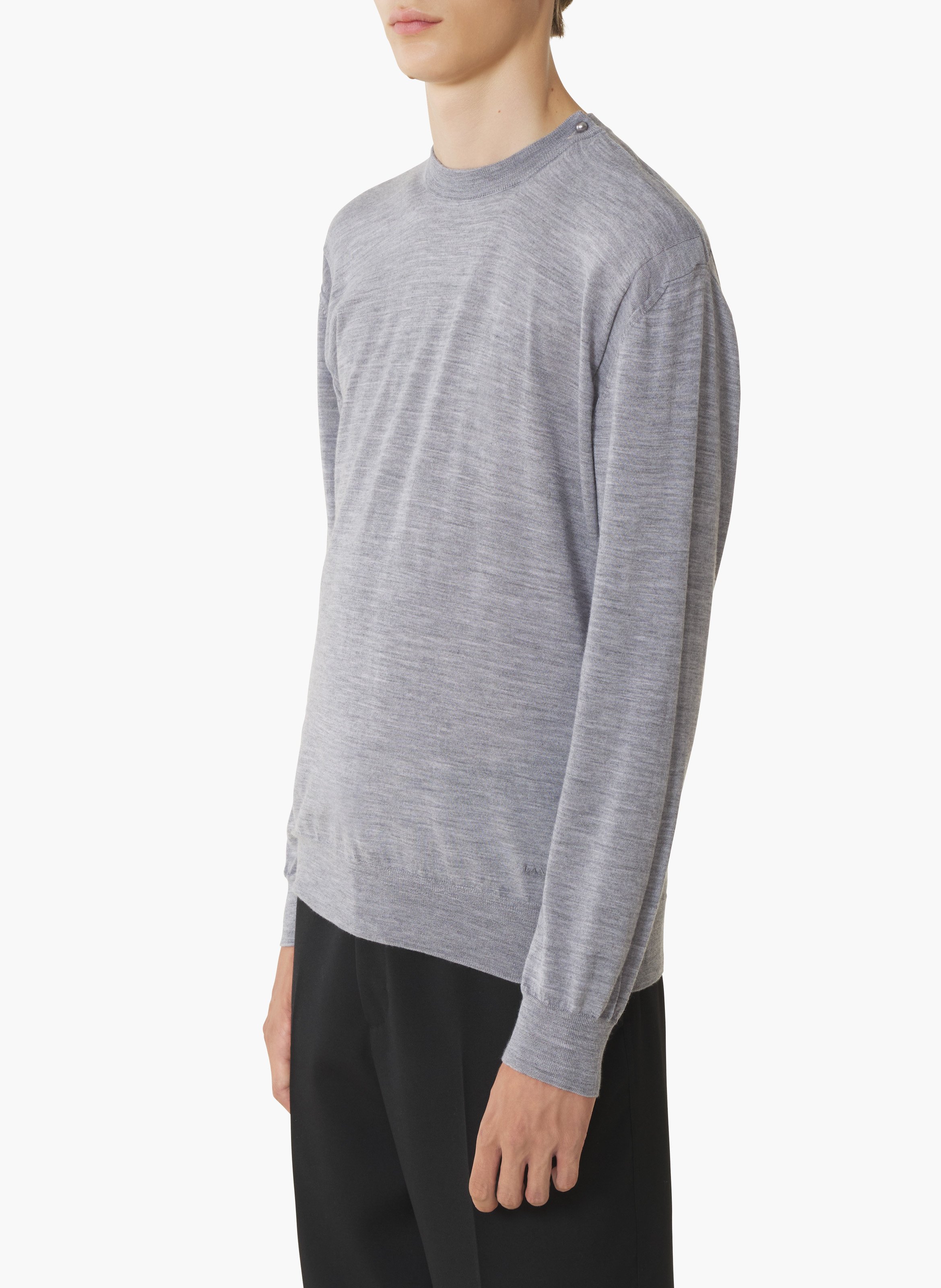 Pull en laine mérinos LANVIN Gris