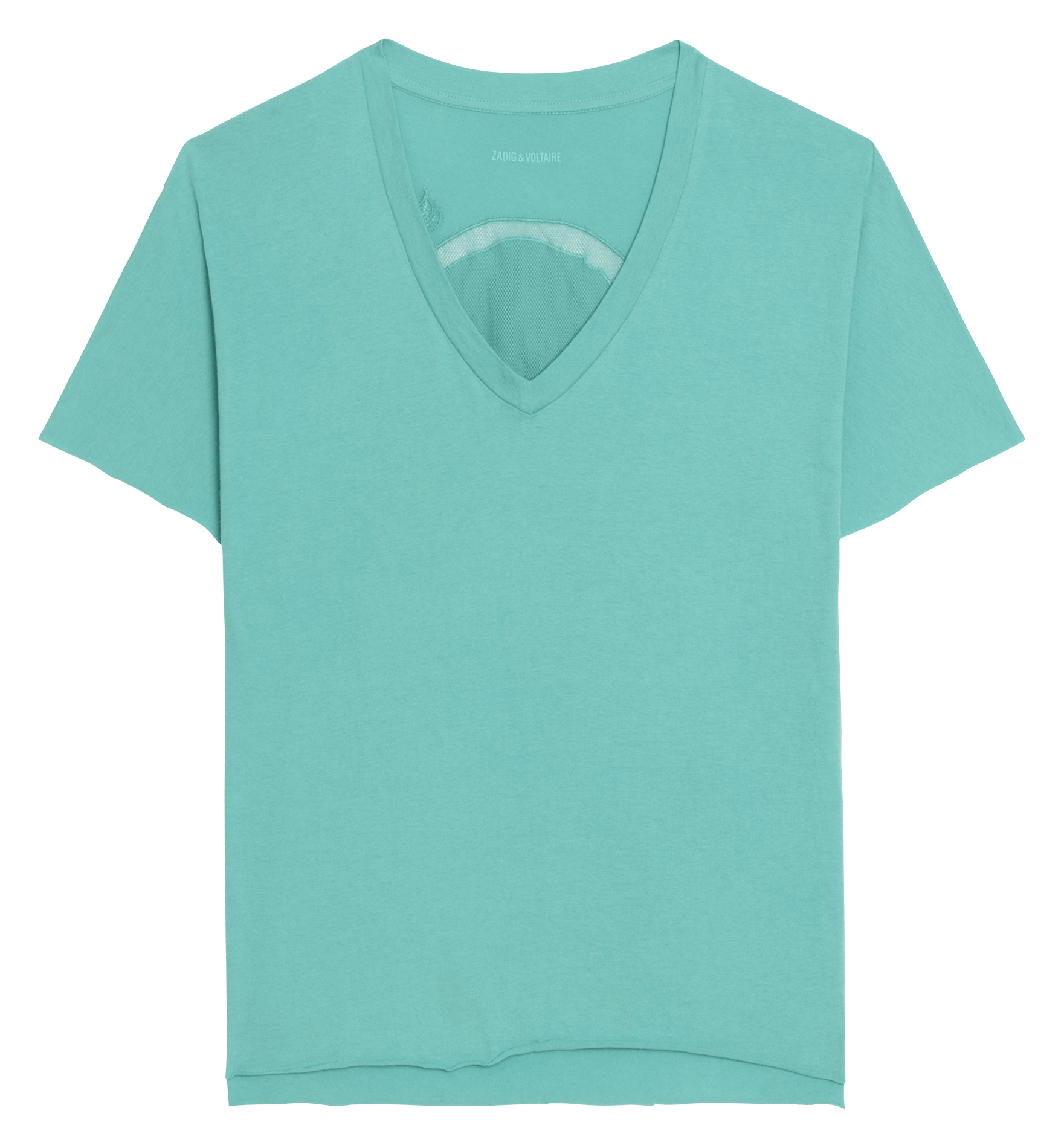 Tee-shirt col v en coton bio tommer ZADIG&VOLTAIRE Vert