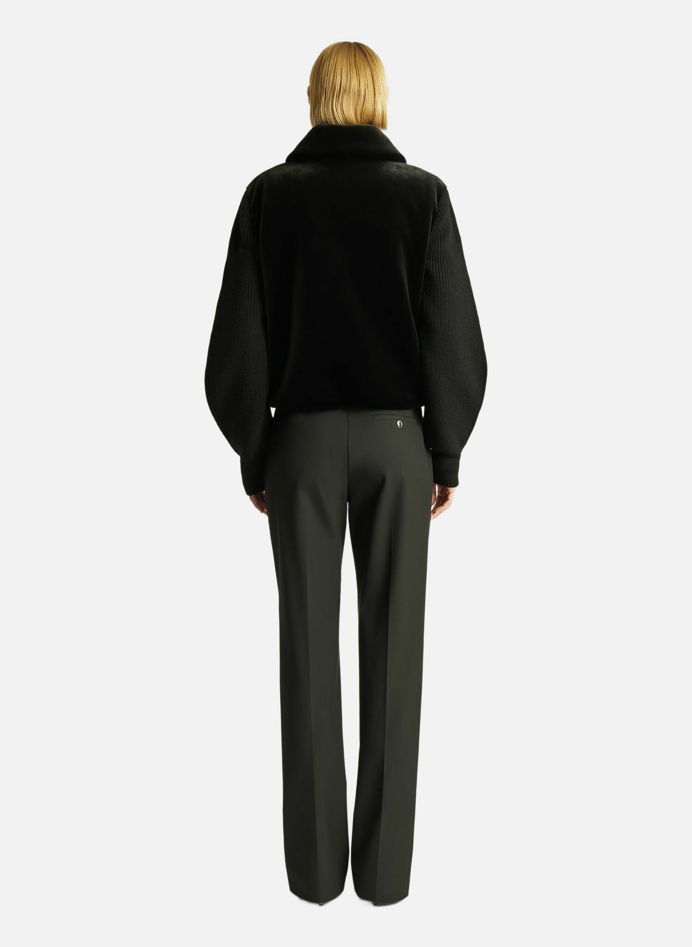 Veste paige col chemise coupe regular FUSALP Noir