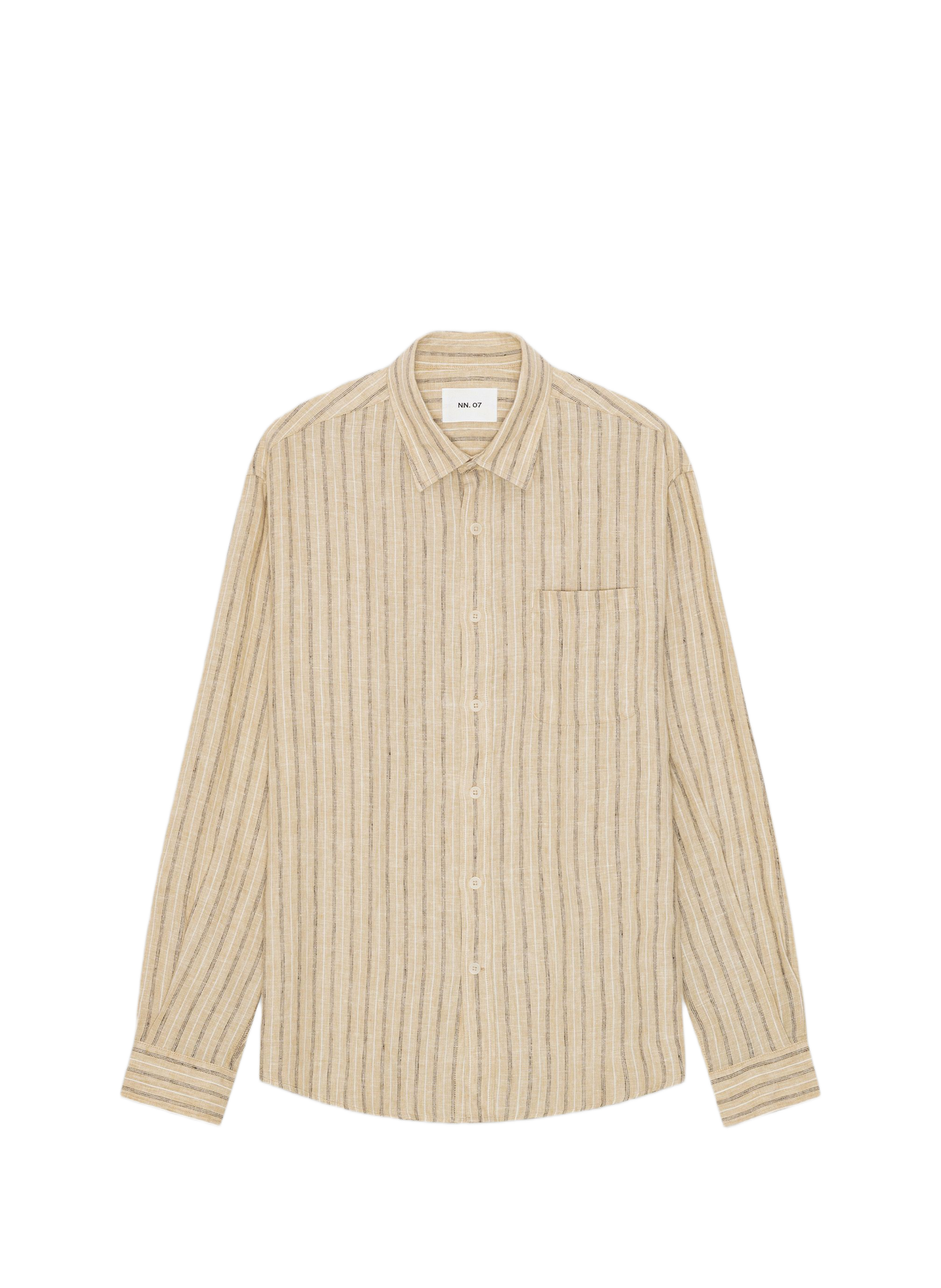 Deon striped linen shirt NN.07 Black