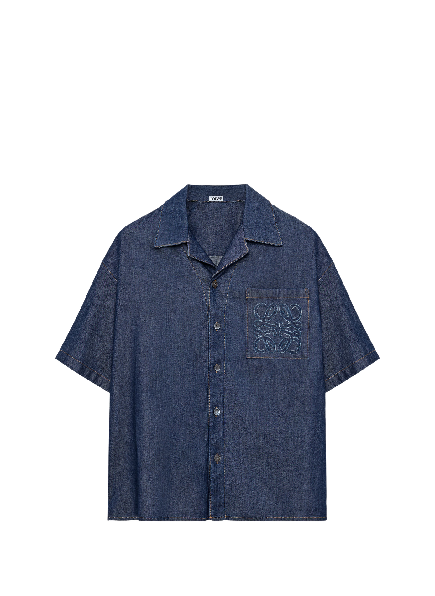 Chemise en coton chambray léger LOEWE Blau