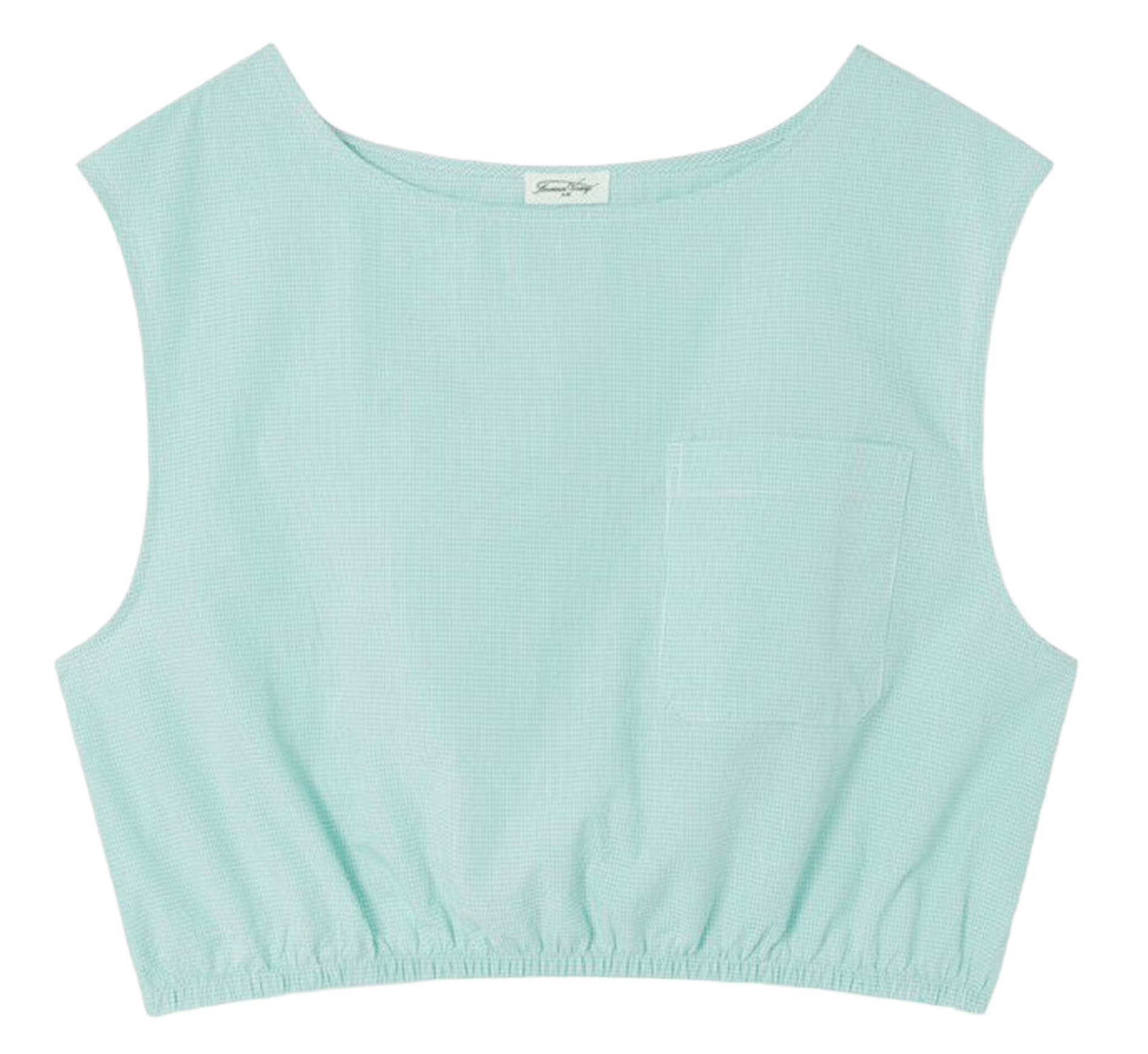 Top sans manches uni en coton vigy AMERICAN VINTAGE Bleu