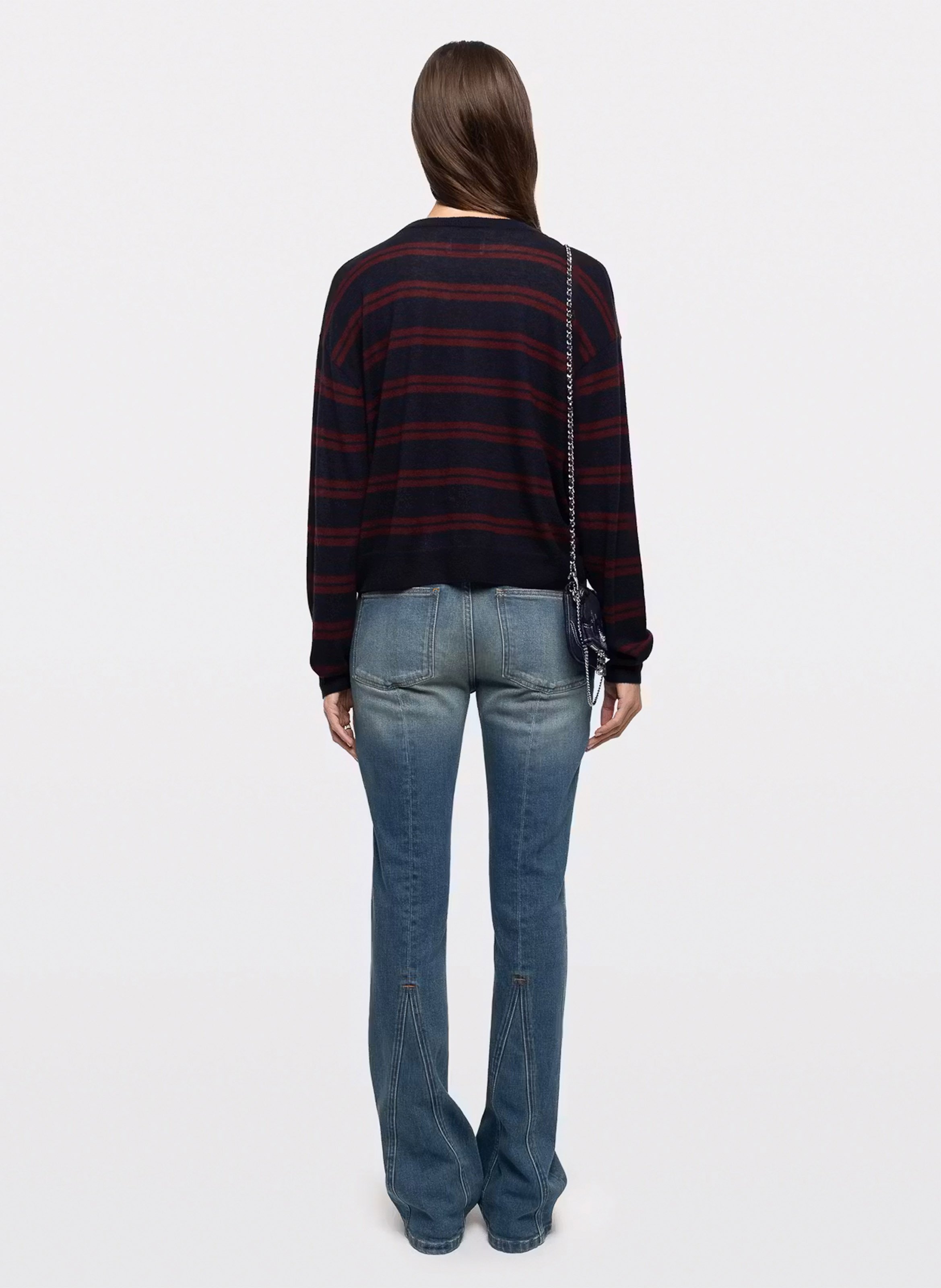 Rechte ronde hals trui van kasjmier Swapy. ZADIG&VOLTAIRE Blauw