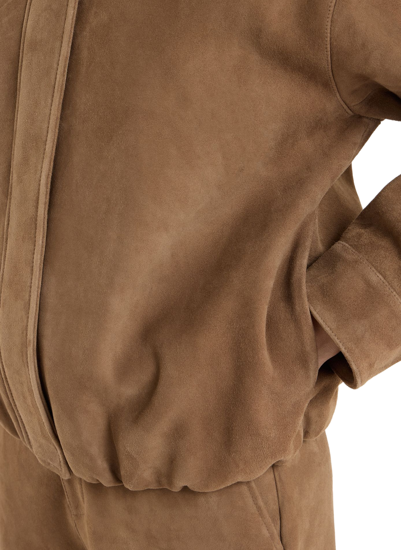 Lederjacke mit Ballonsaum SAISON 1865 Braun