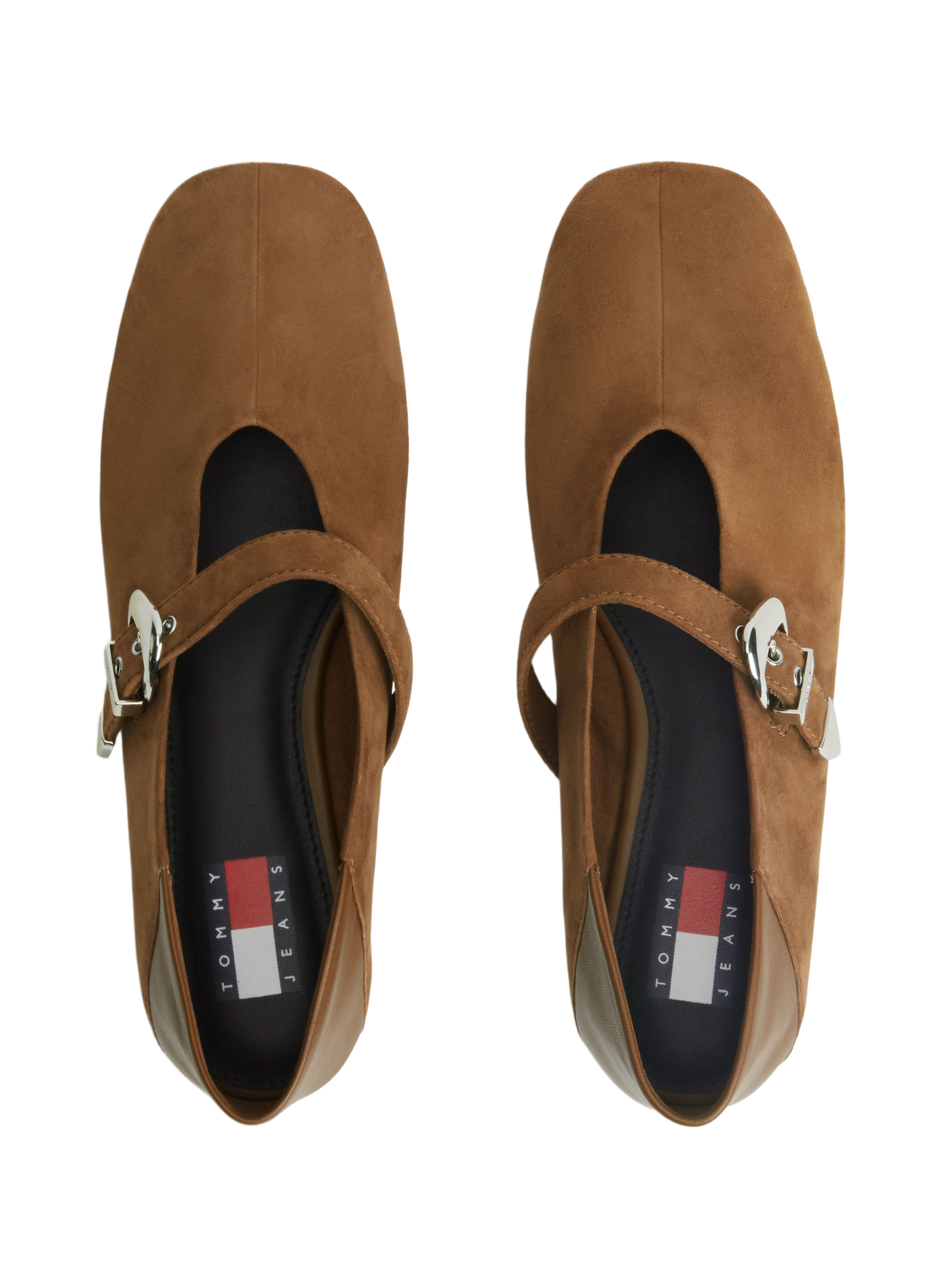 Ballerines à boucles en cuir  TOMMY HILFIGER Marron
