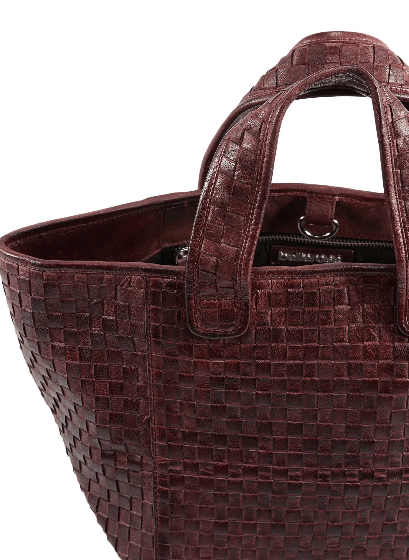 Kub mini woven leather bag BELLEROSE Red