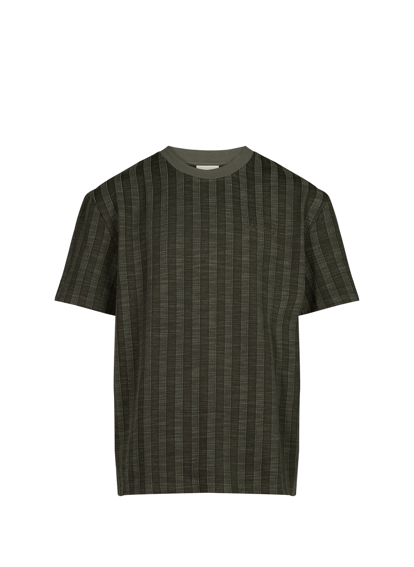 T-shirt droit texturé à motif LES DEUX Vert