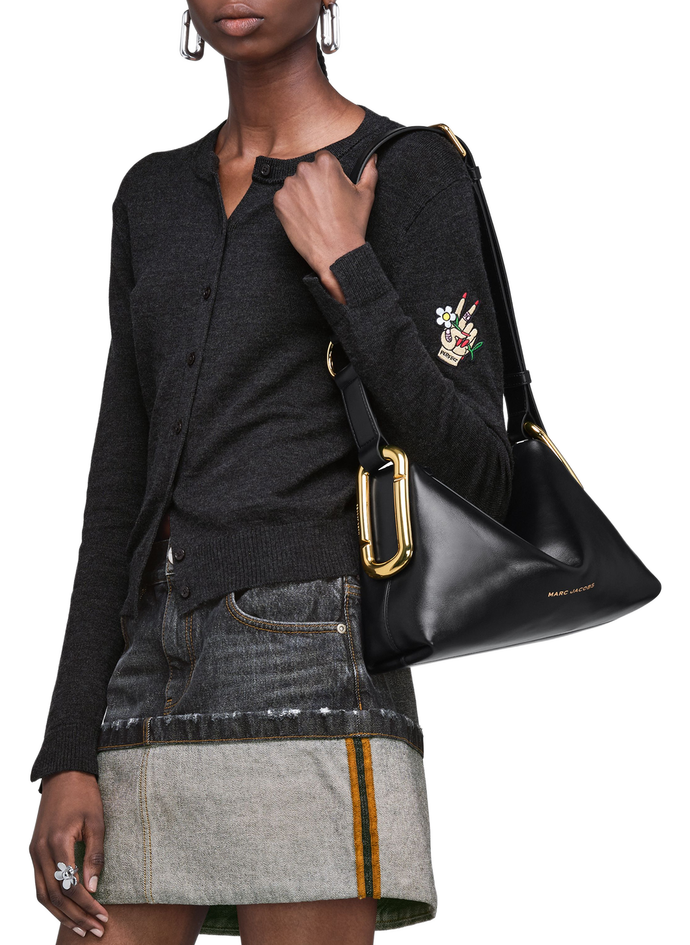 The Scene Medium leather shoulder bag MARC JACOBS Black