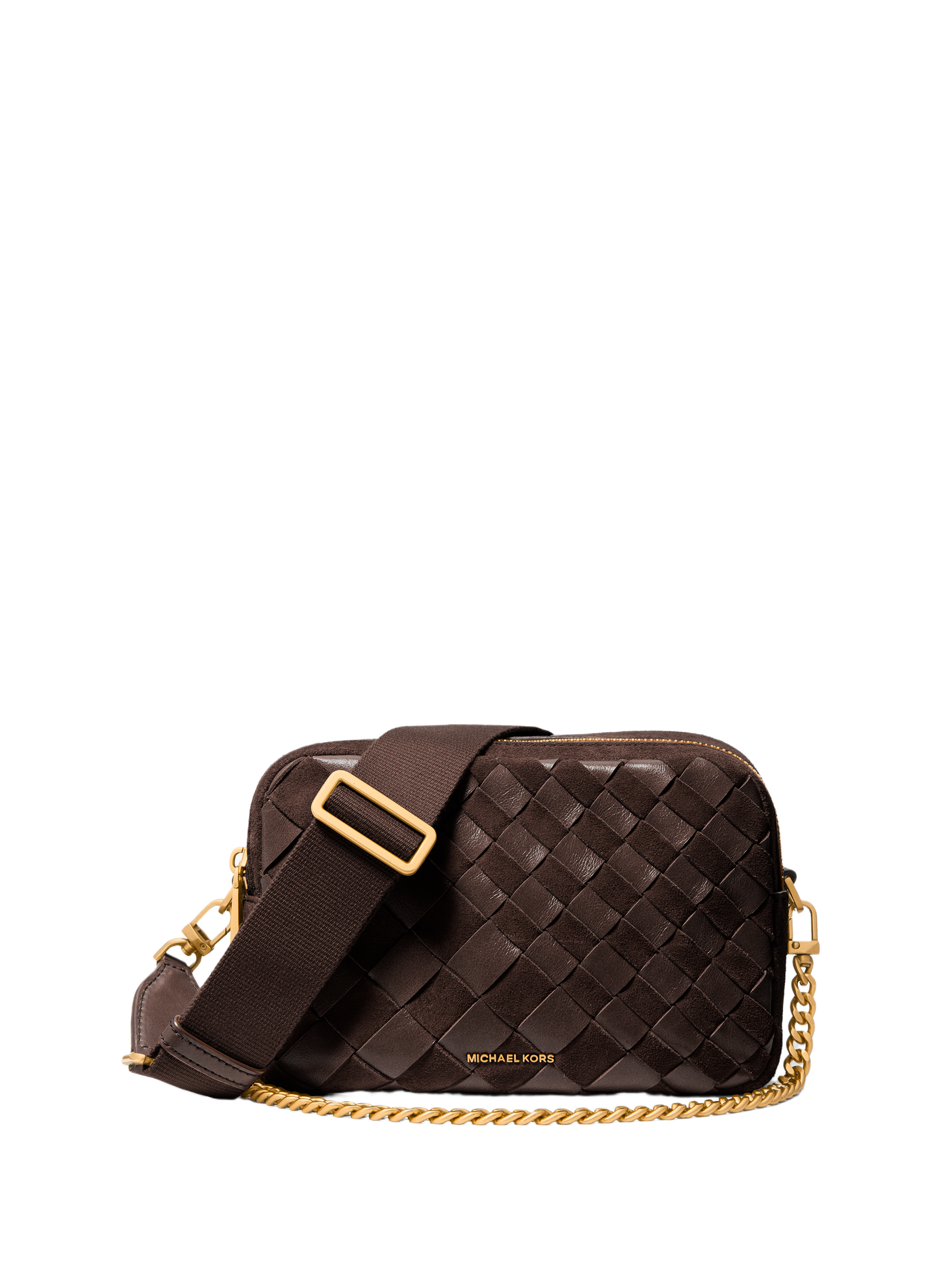Umhängetasche aus geflochtenem Leder MICHAEL KORS Braun