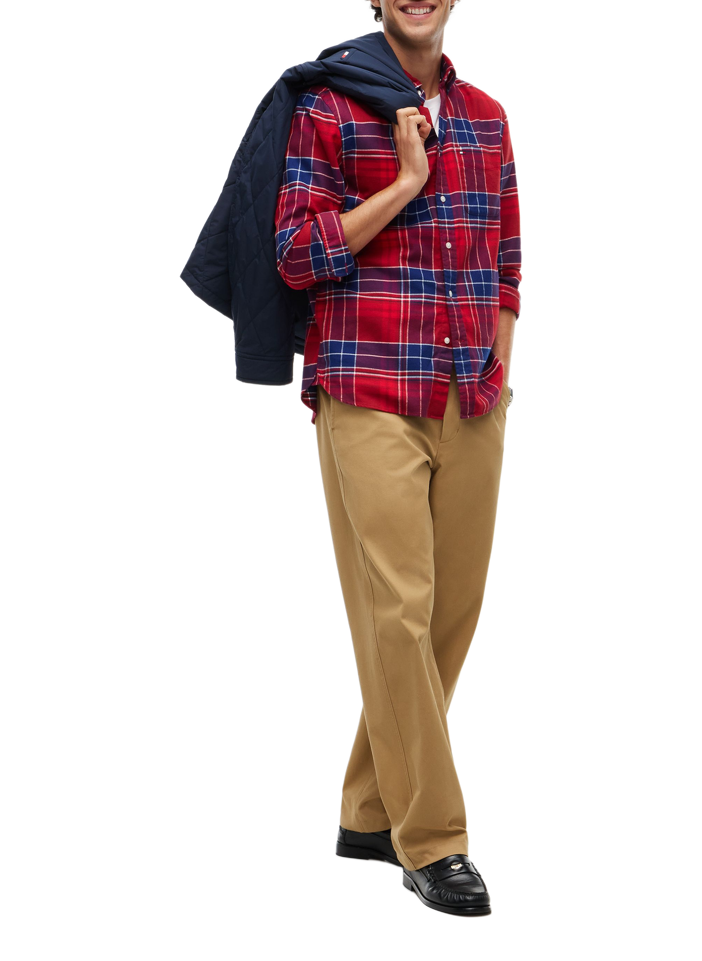 Chemise droite à carreaux TOMMY HILFIGER Red