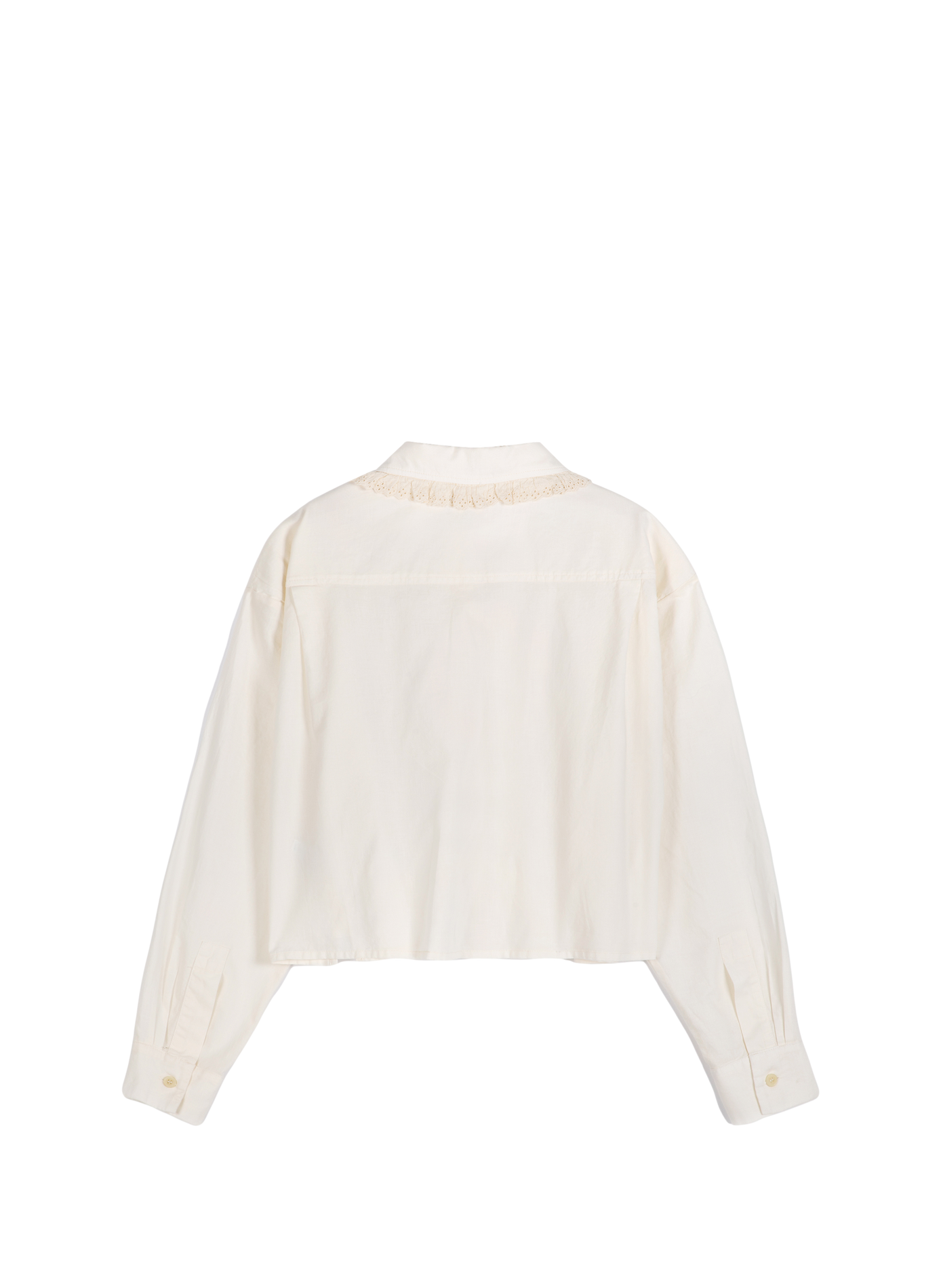 Chemise droite à col dentelle BOBO CHOSES Beige