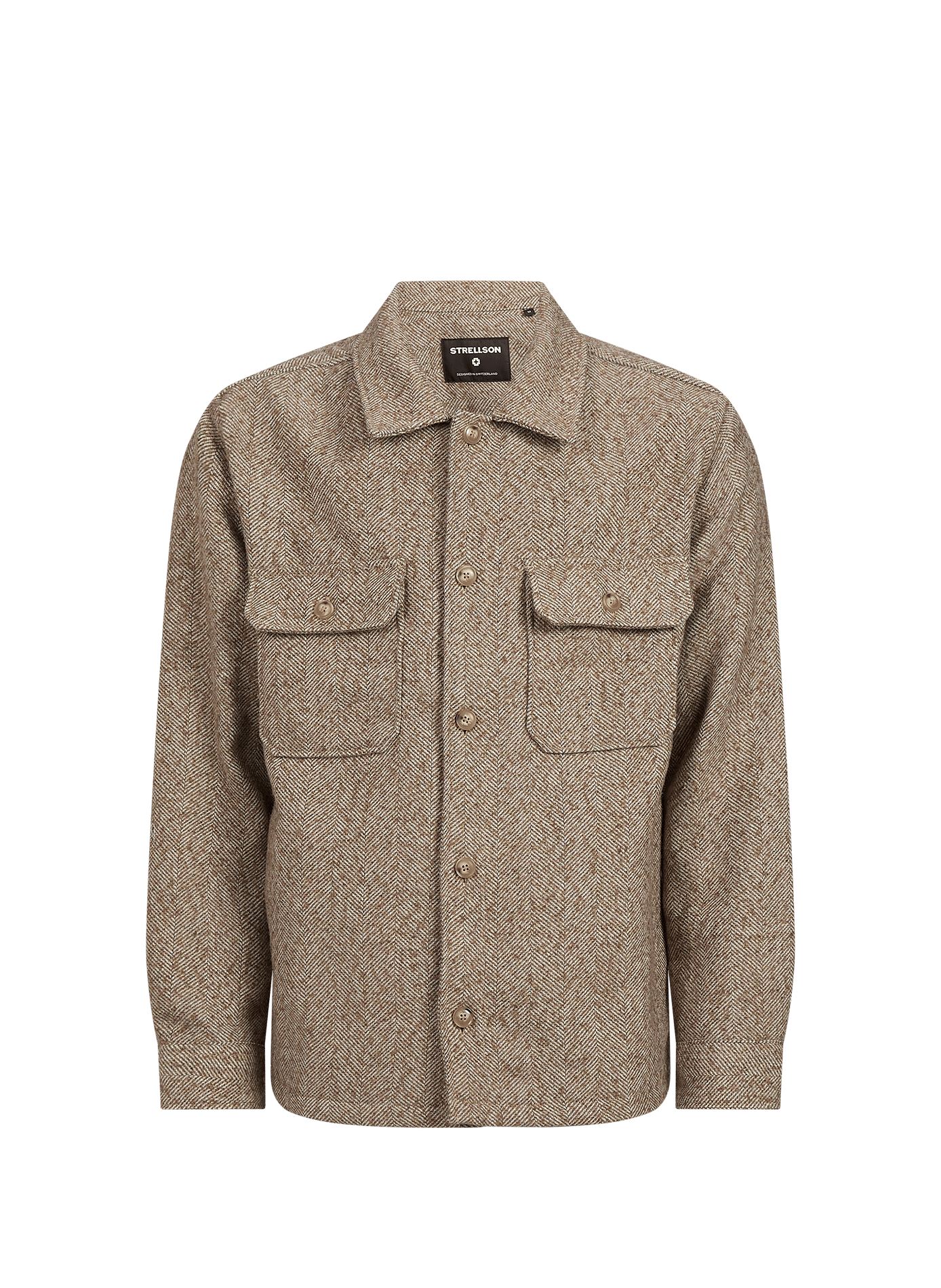 Straight Herringbone Overshirt STRELLSON Beige