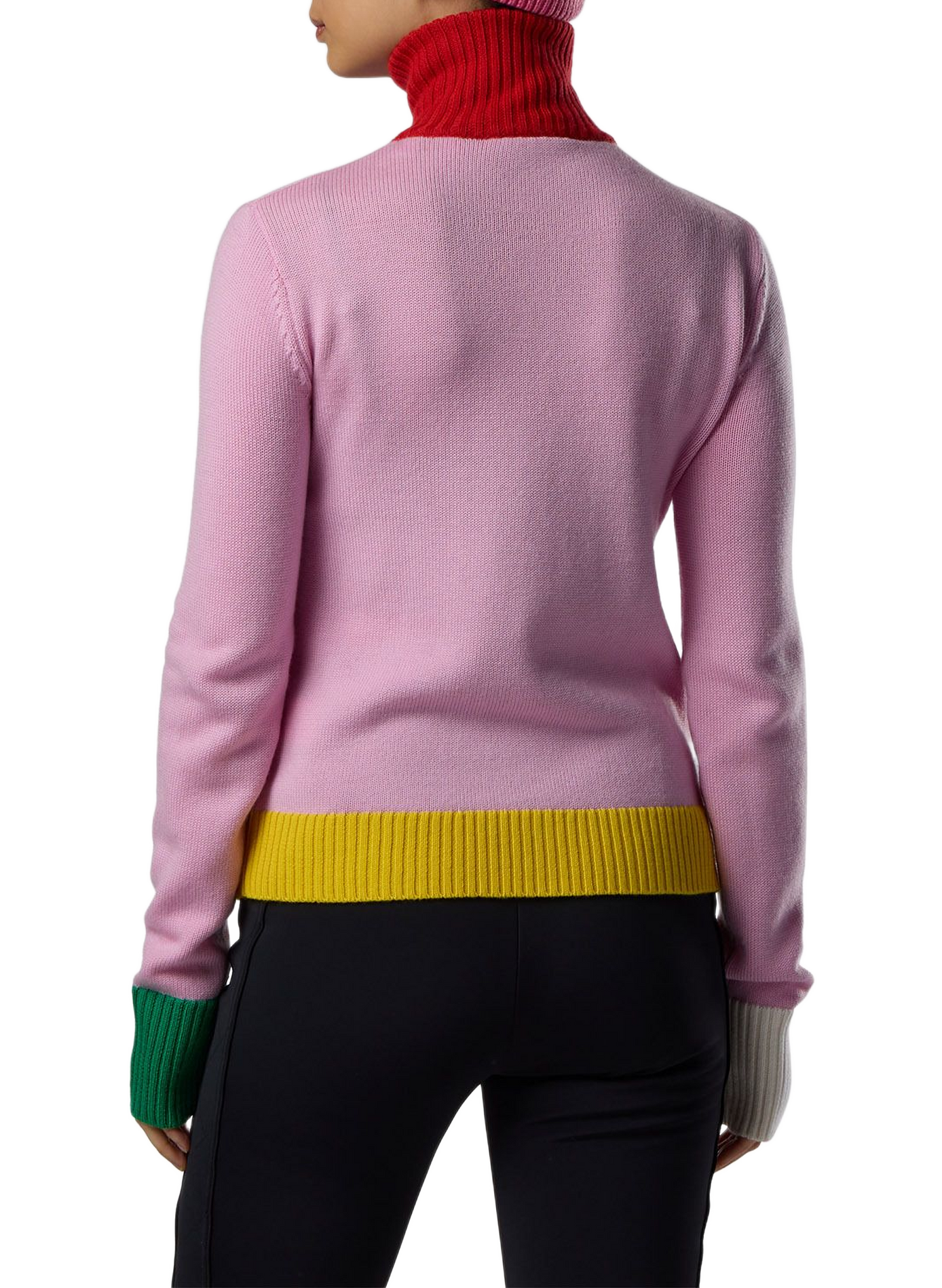 Merino wool zip neck jumper ROSSIGNOL Pink