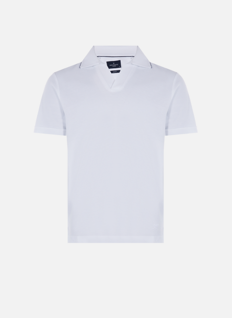 Plain cotton Polo shirt WhiteHACKETT 