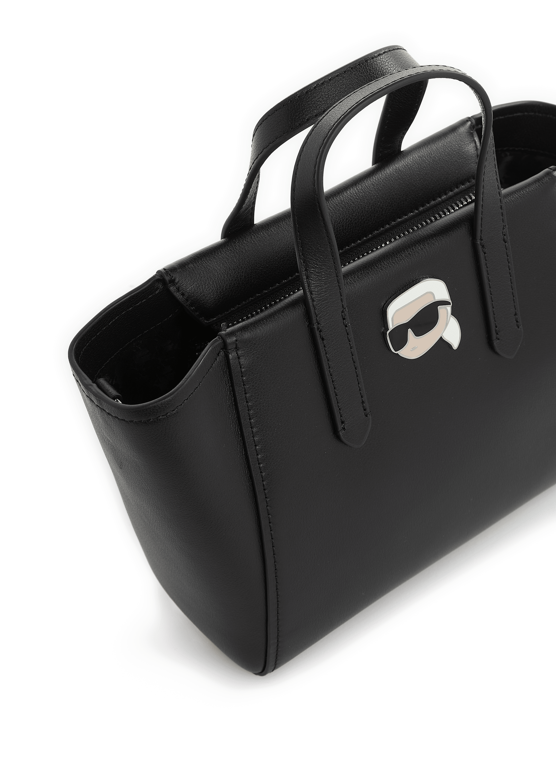 Sac à main en cuir  KARL LAGERFELD Noir