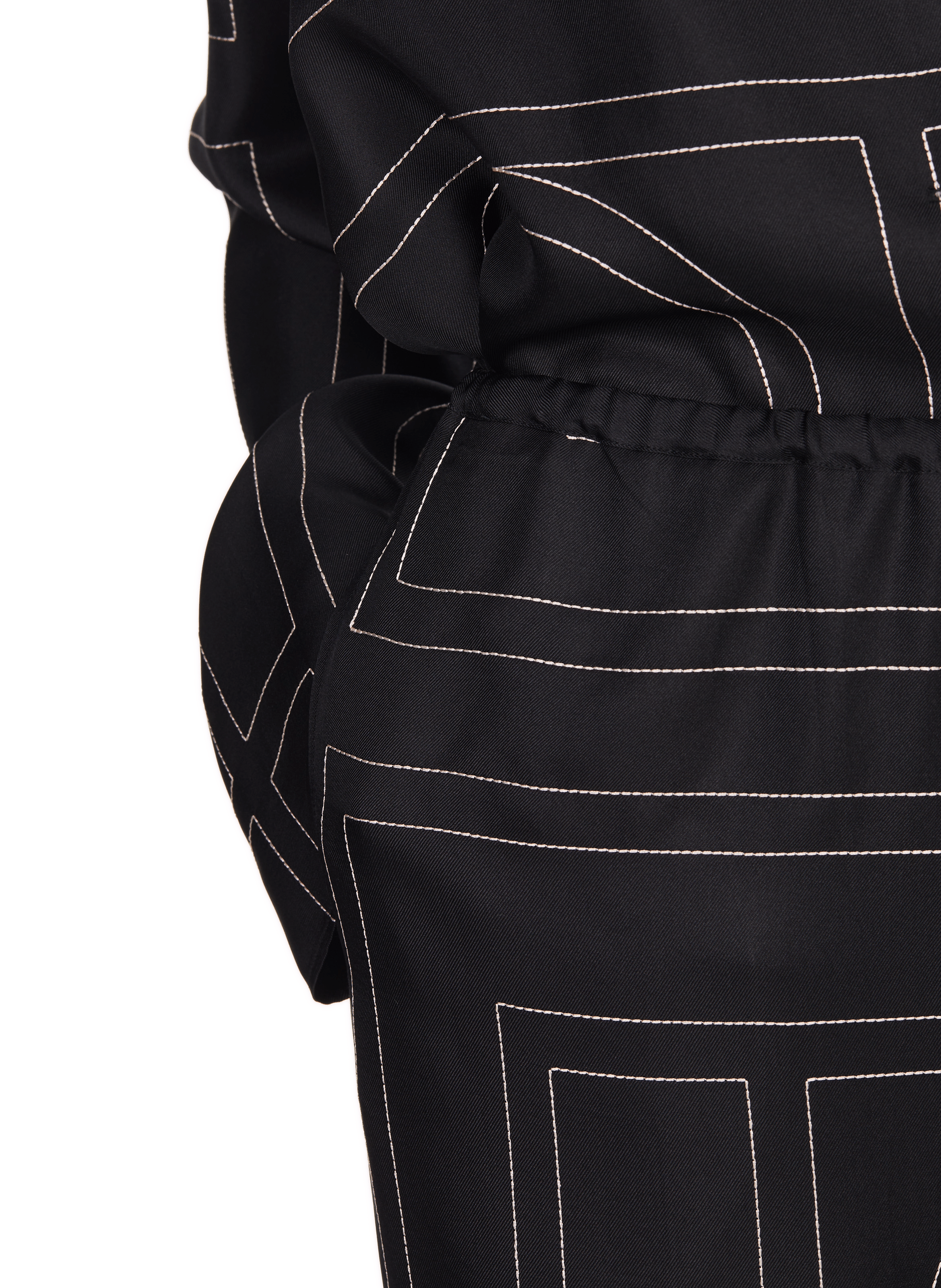 Pantalon à motifs TOTEME Noir