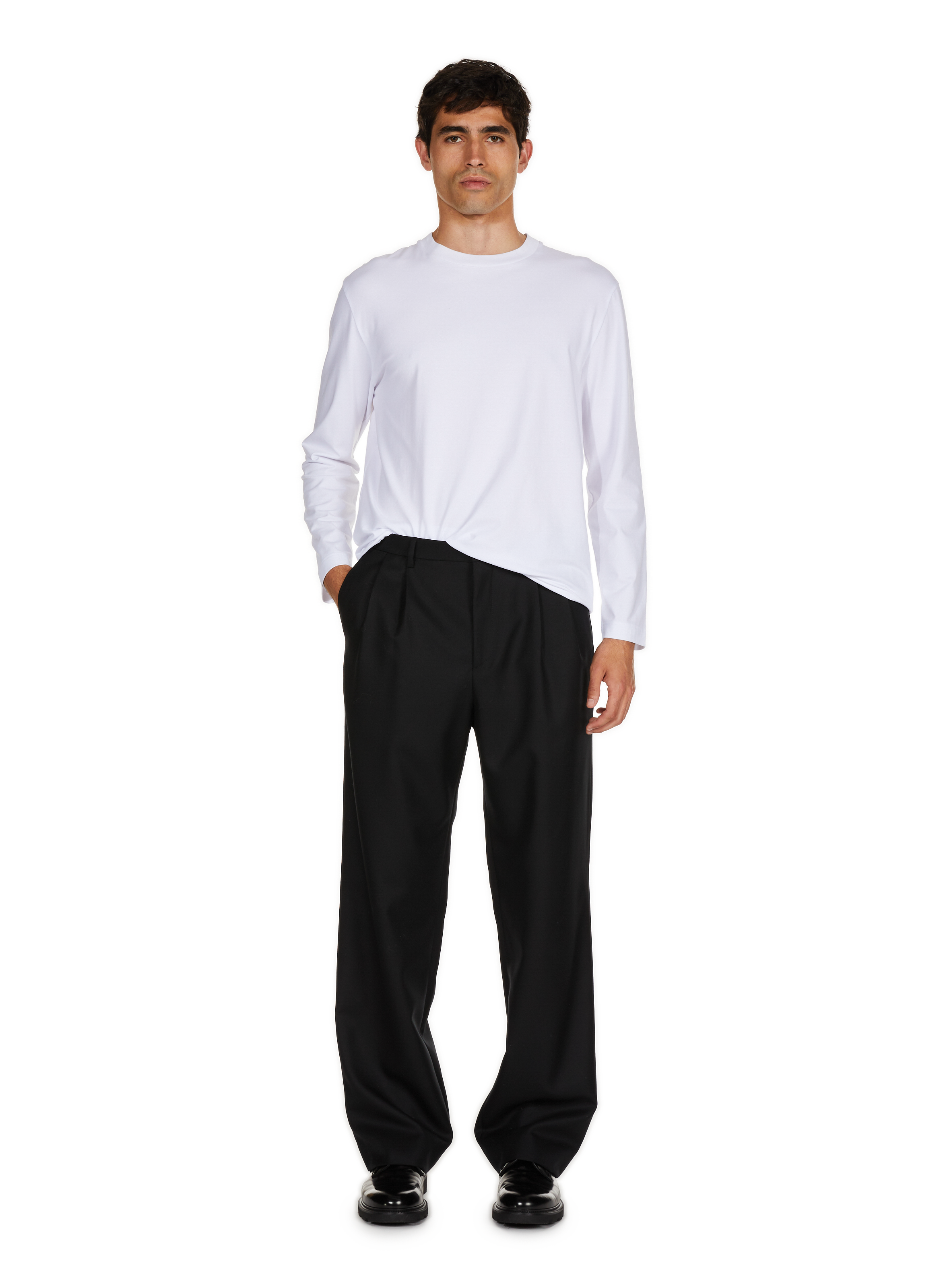 Cropped wool trousers SAISON 1865 Black