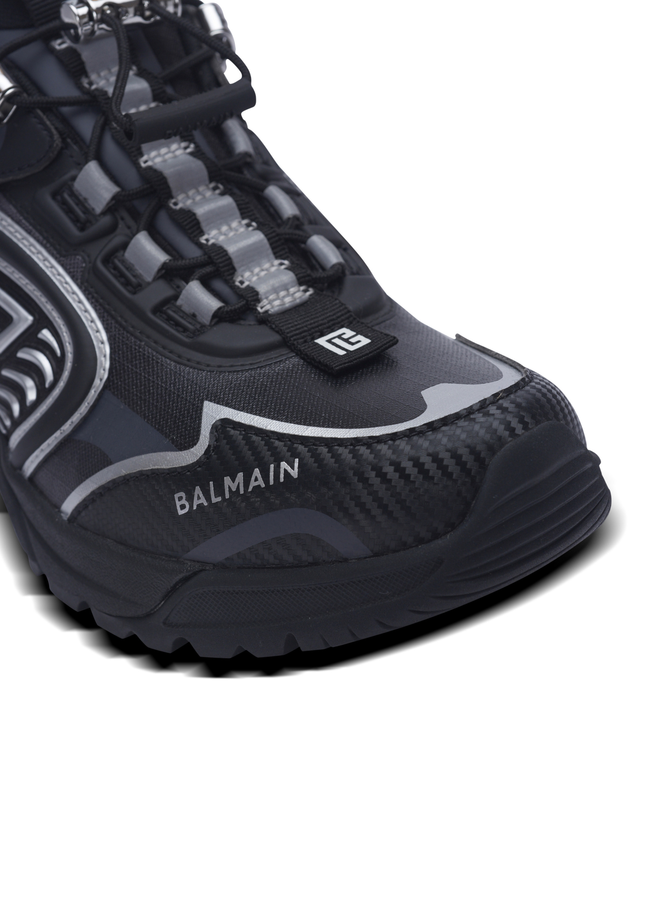 Baskets cosmic dust en matières techniques BALMAIN Noir