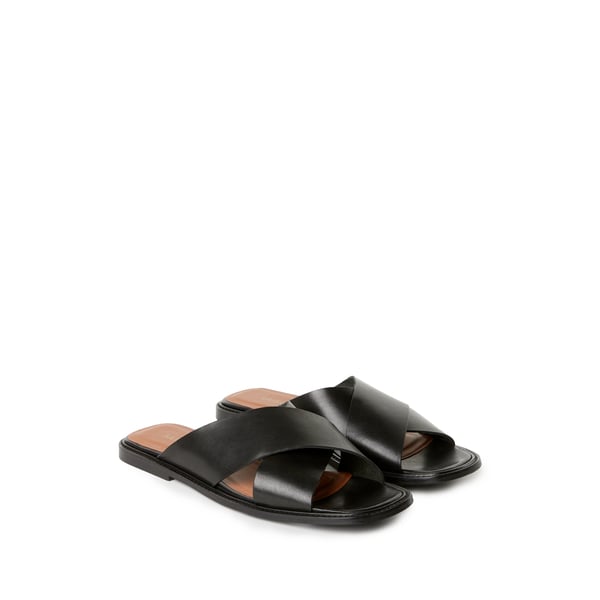 Saison 1865 Mules En Cuir Claudine In Black