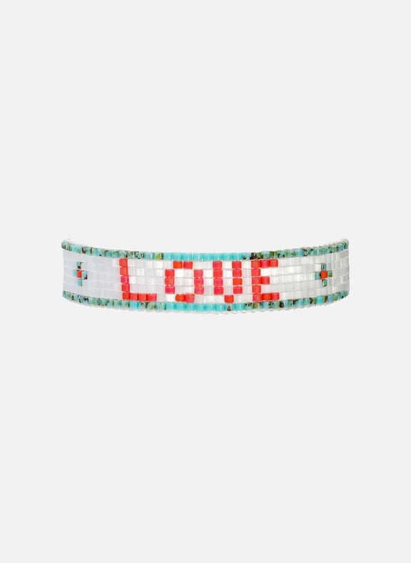 Bracelet tressé avec fermoir aimanté utopia Blanc by HIPANEMA HIPANEMA Bracelet tressé avec fermoir aimanté utopia Blanc