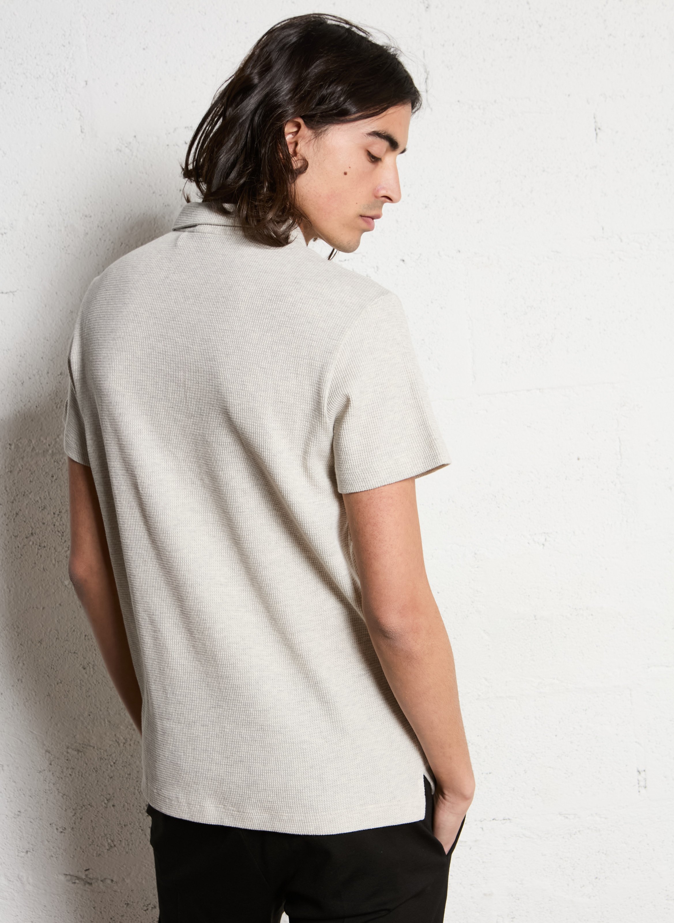 Polo regular manches courtes IKKS Gris