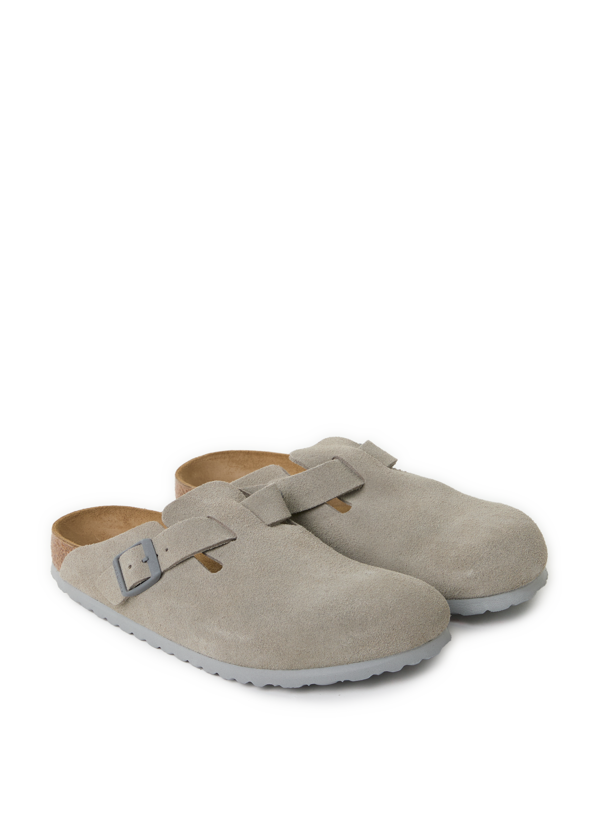 Boston suede leather mules BIRKENSTOCK Grey