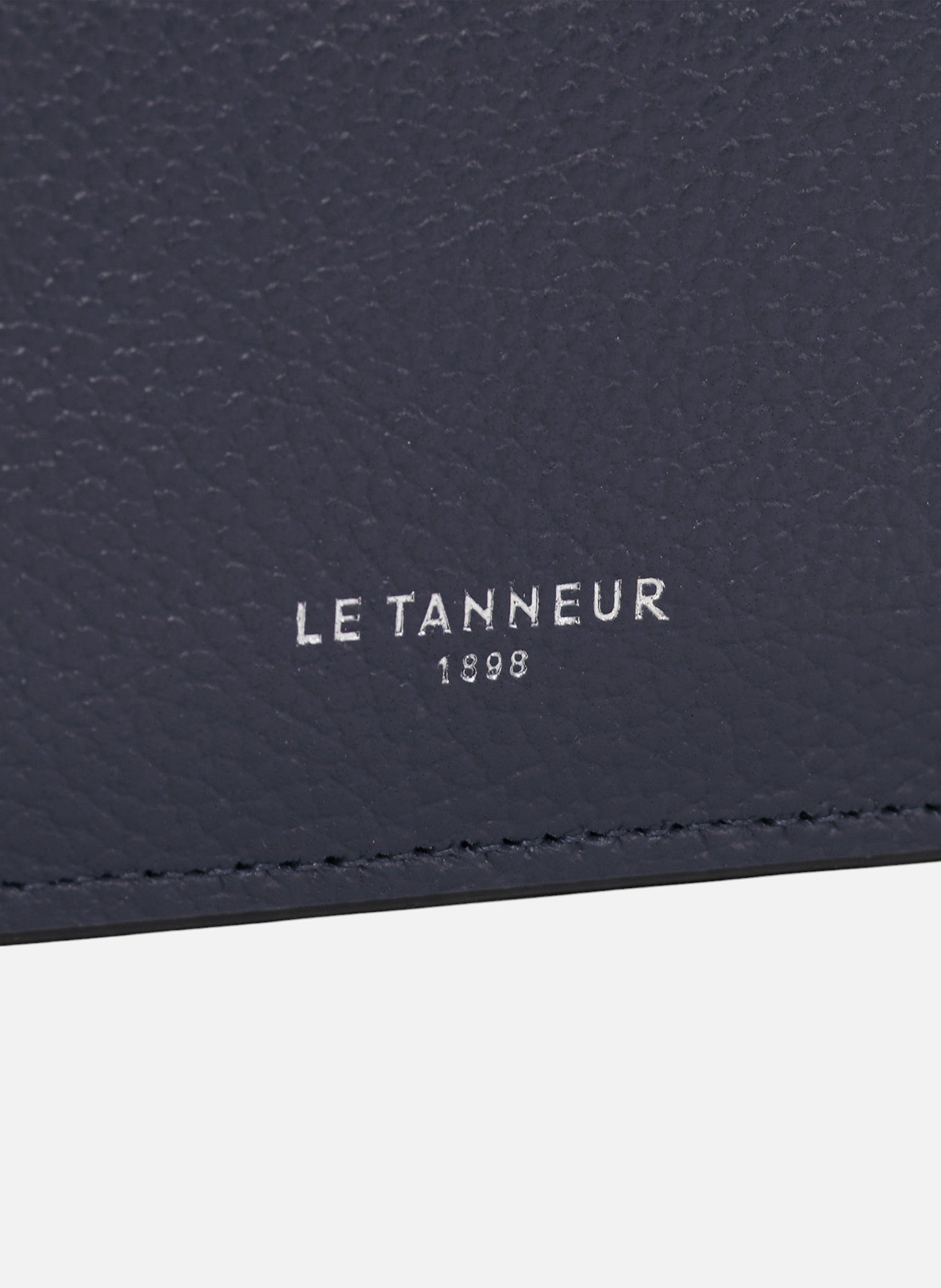 Porte cartes emile en cuir grainé LE TANNEUR Bleu