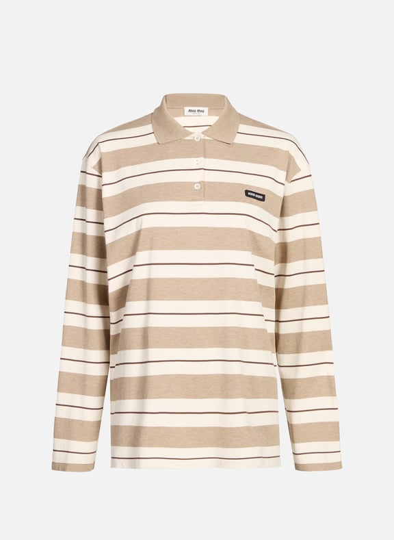 Long sleeve polo shirt Multicolour by MIU MIU MIU MIU Long sleeve polo shirt Multicolour