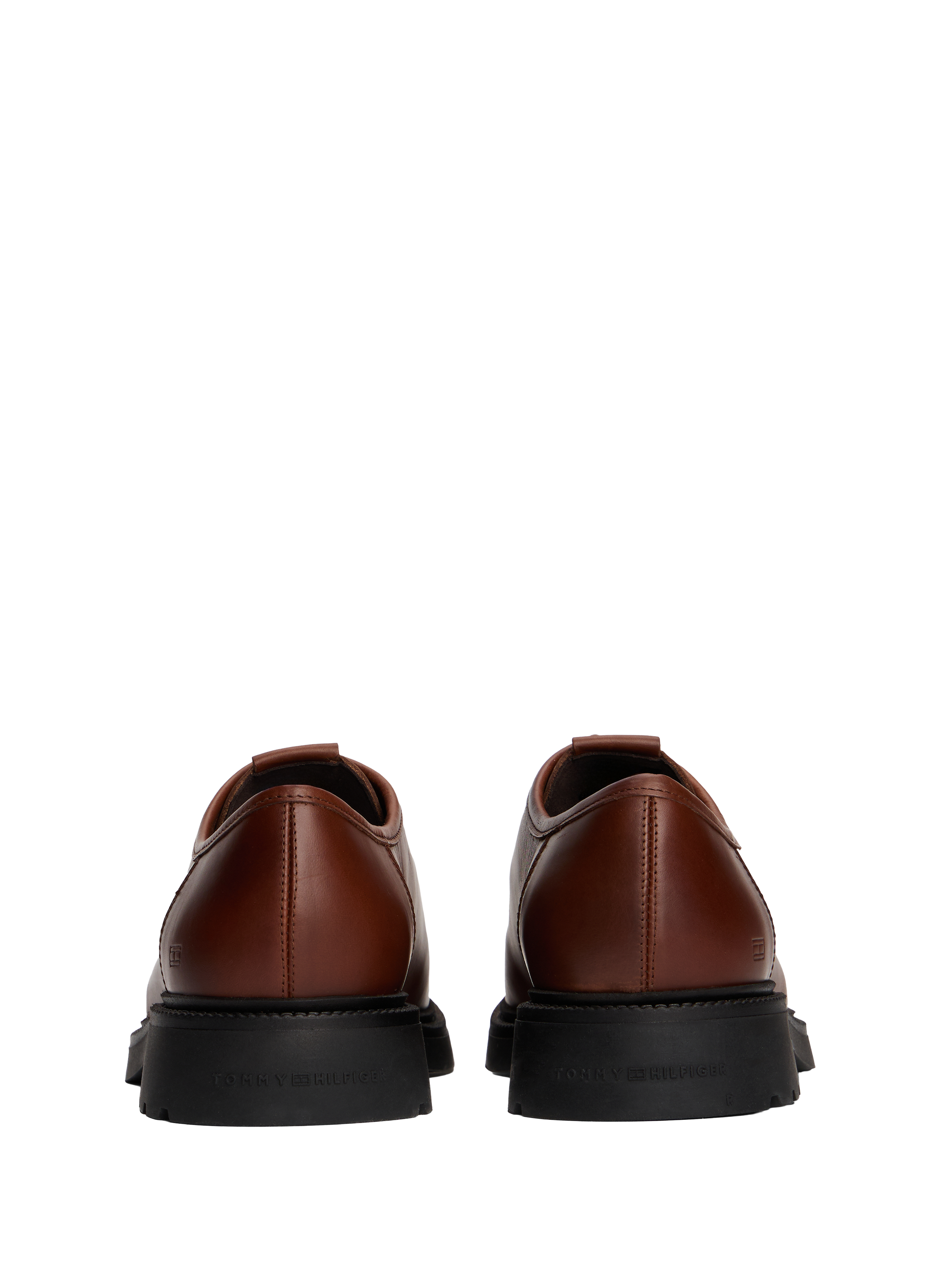 Cow leather derbies TOMMY HILFIGER Brown