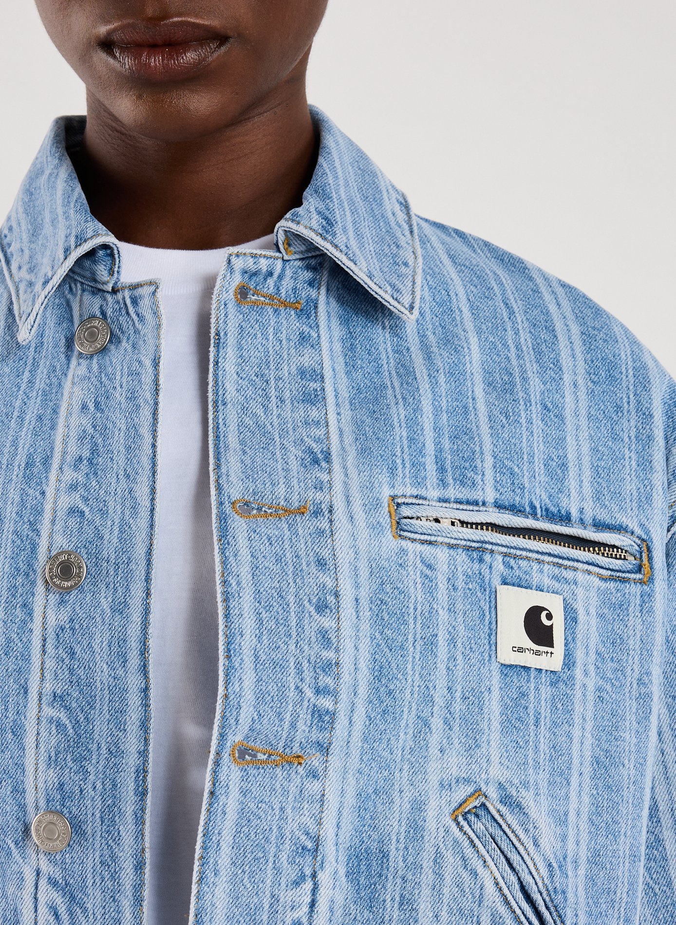 Cropped denim jacket CARHARTT WIP Blue