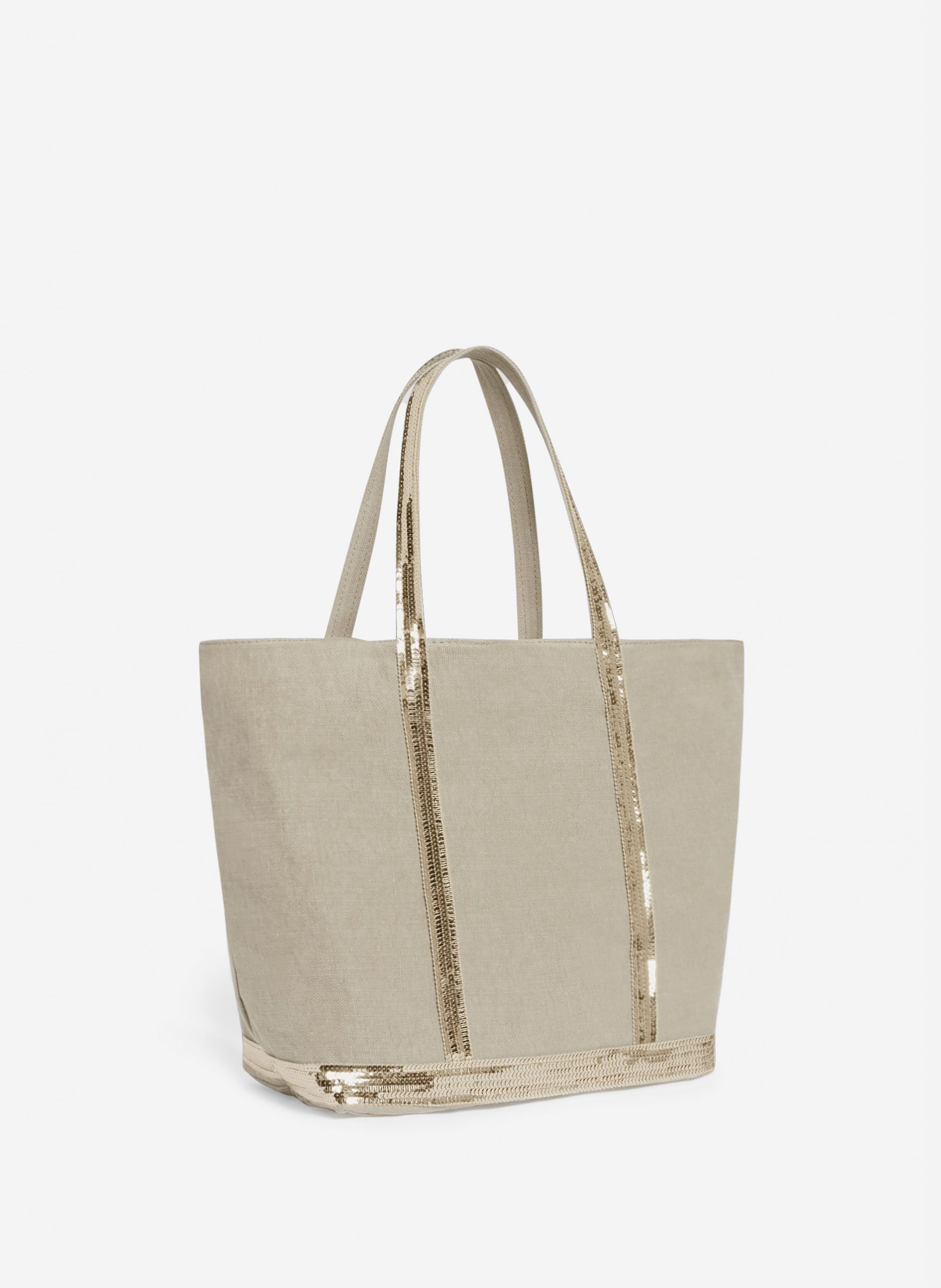 Cabas l zippé en lin VANESSA BRUNO Beige