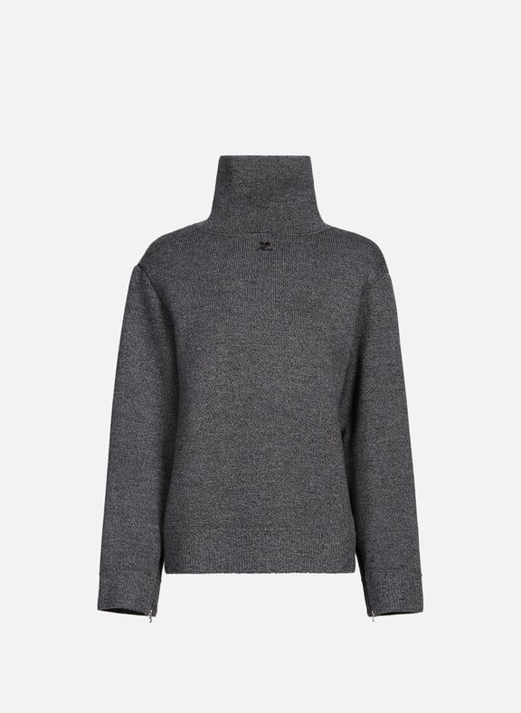 Straight wool jumper Grey by COURRÈGES COURRÈGES Straight wool jumper Grey